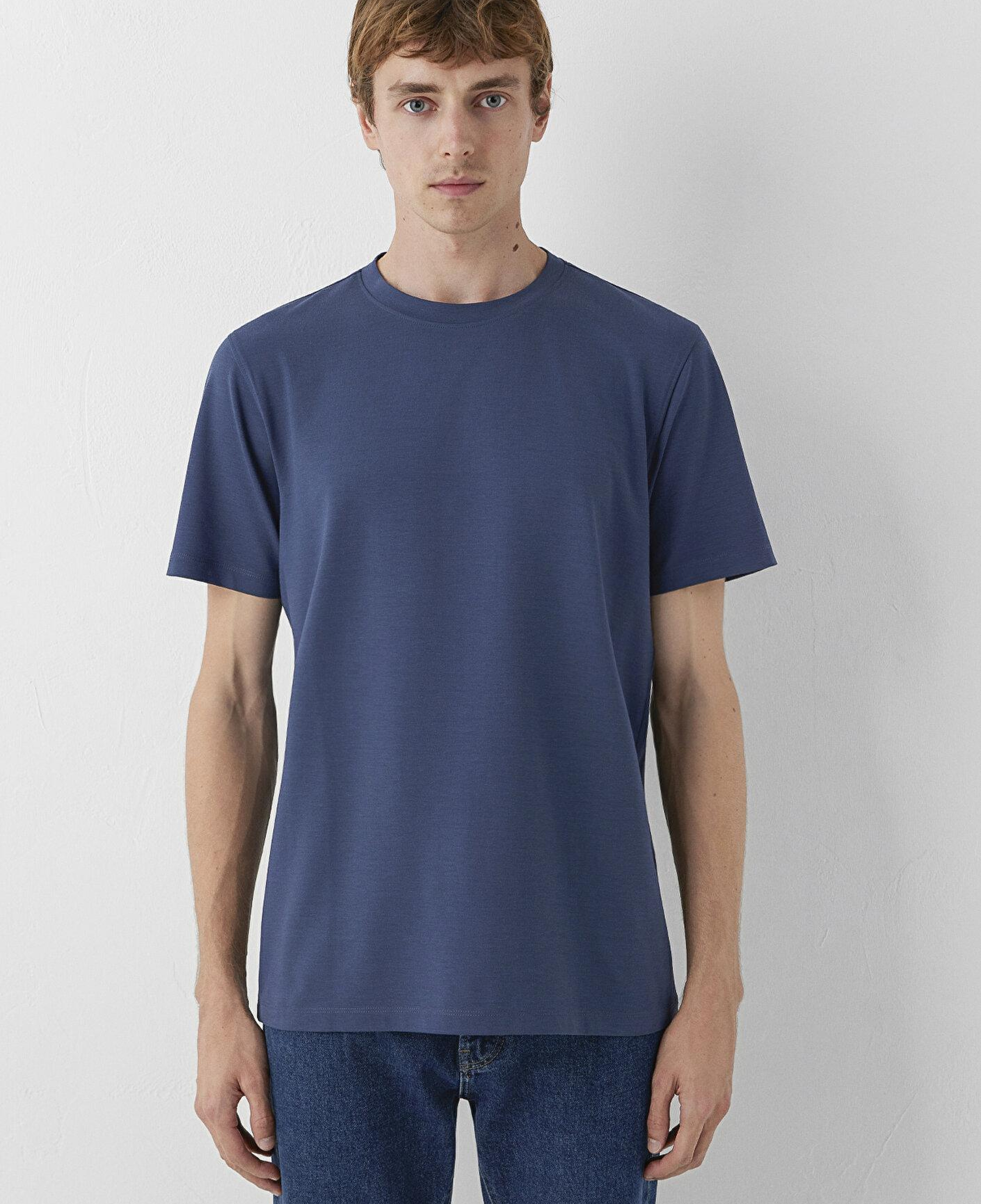 Mavi Lacivert Tişört Slim Fit / Dar Kesim 0620212-70494