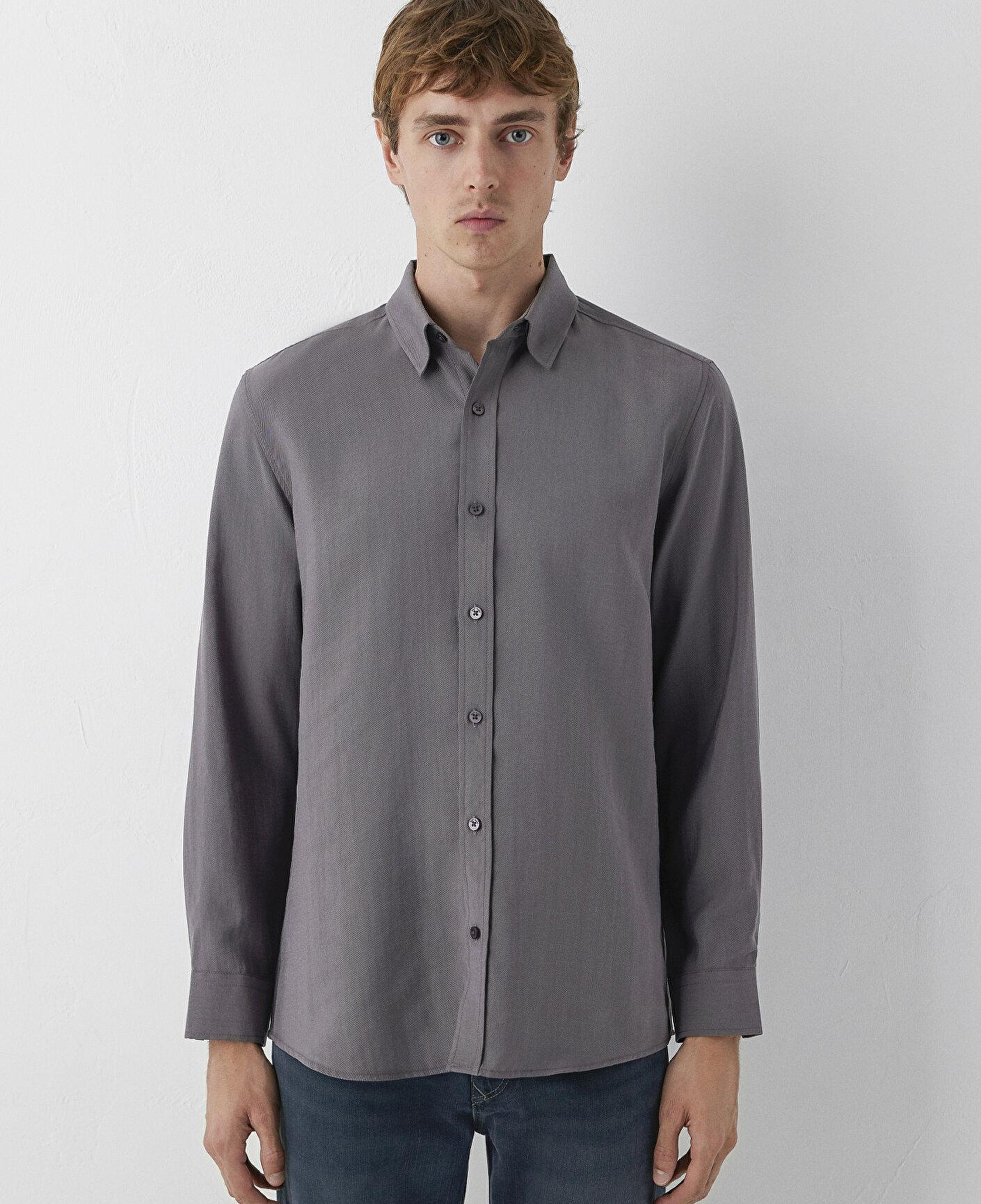 Mavi (Tencel™) Lyocell Karışımlı Gri Gömlek Regular Fit / Normal Kesim 0220433-80020