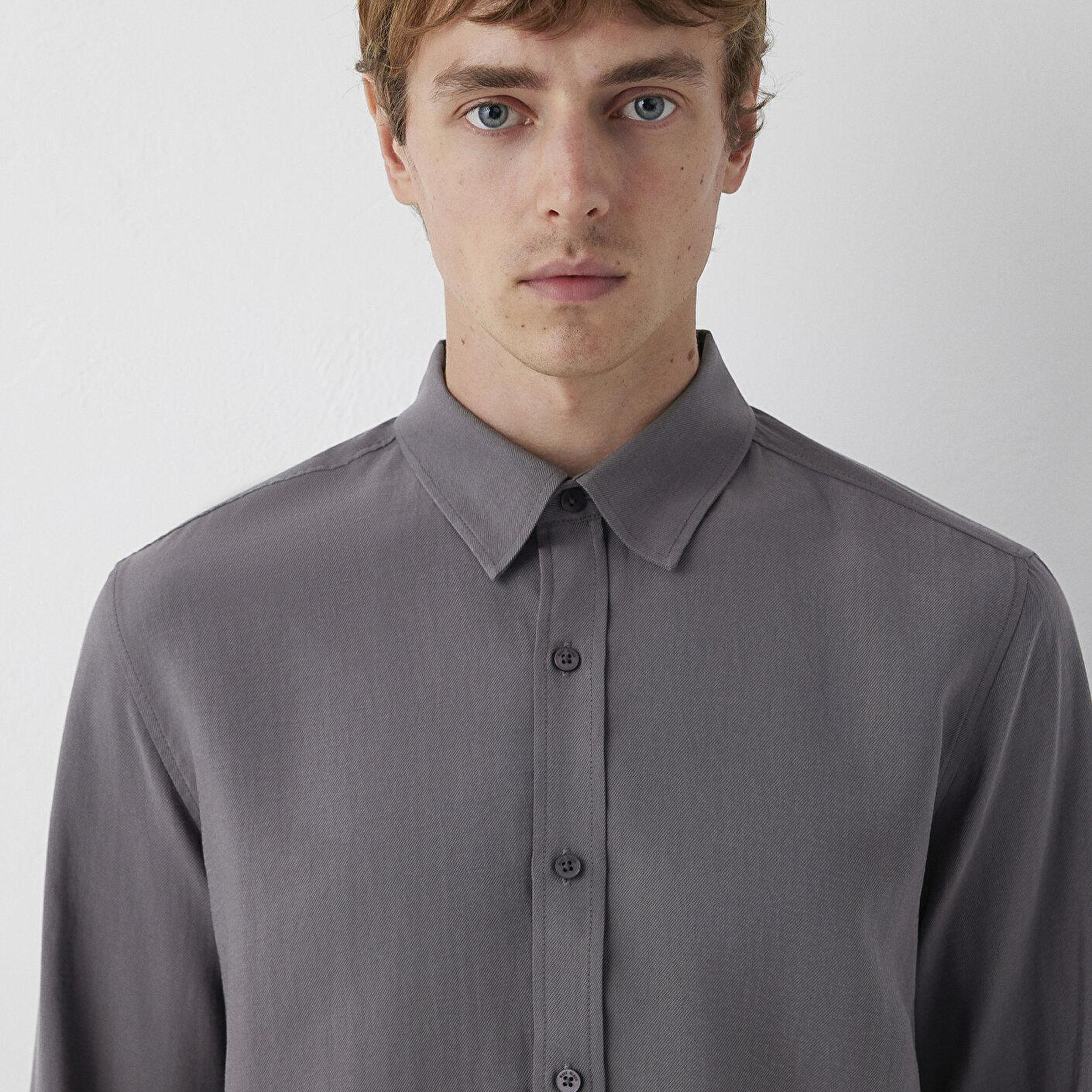 Mavi (Tencel™) Lyocell Karışımlı Gri Gömlek Regular Fit / Normal Kesim 0220433-80020