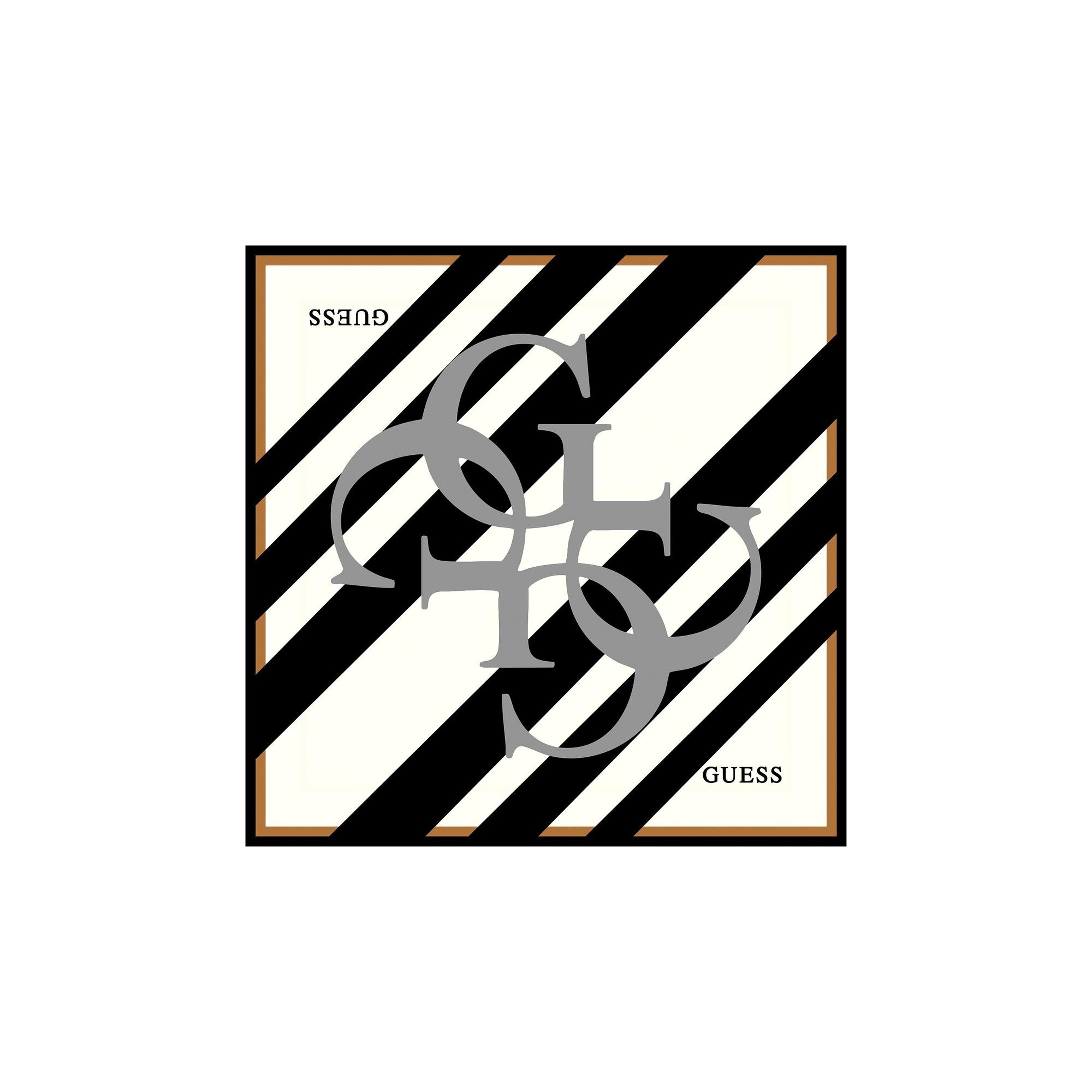 4G Logo Siyah İpek 140X140 Eşarp