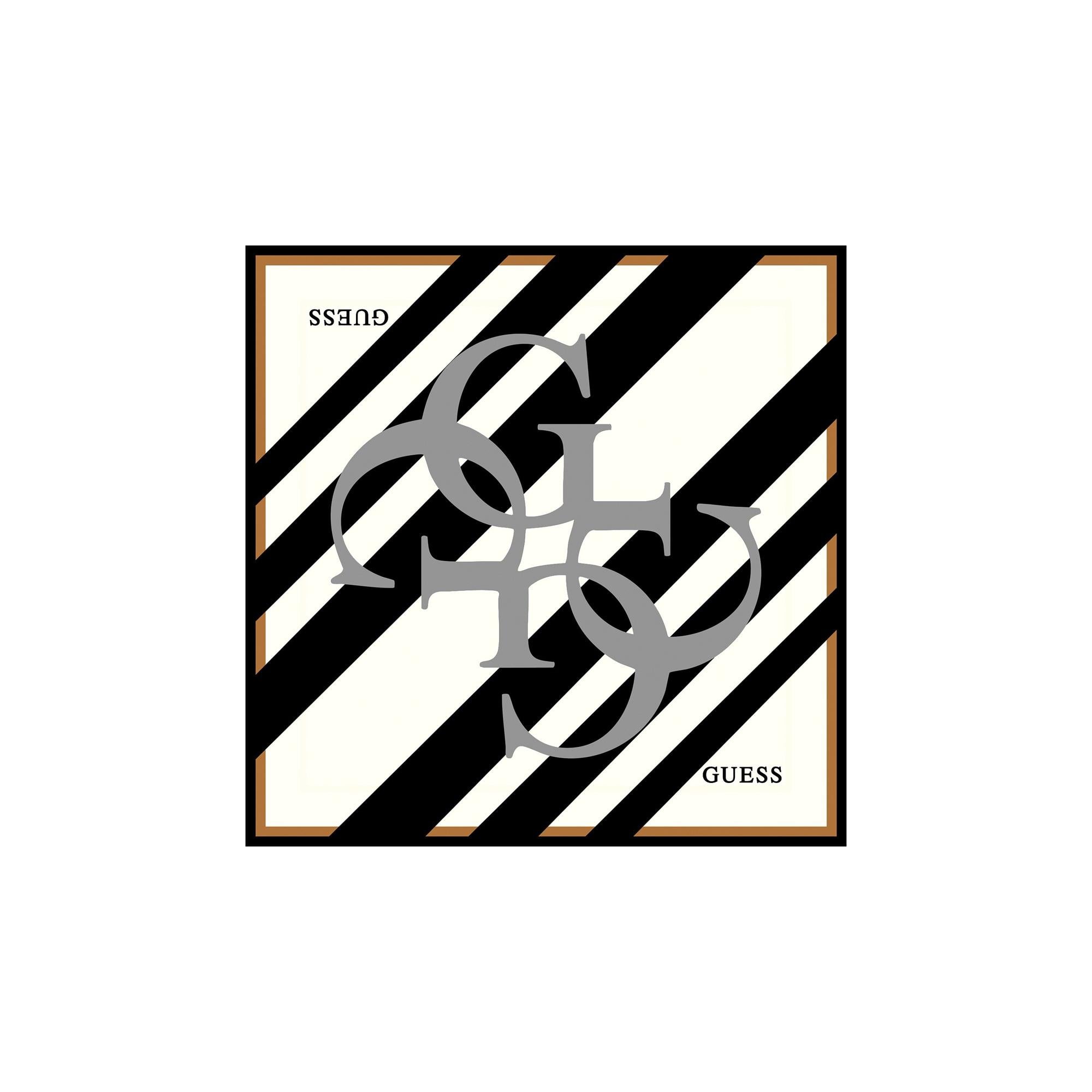 4G Logo Siyah İpek 140X140 Eşarp
