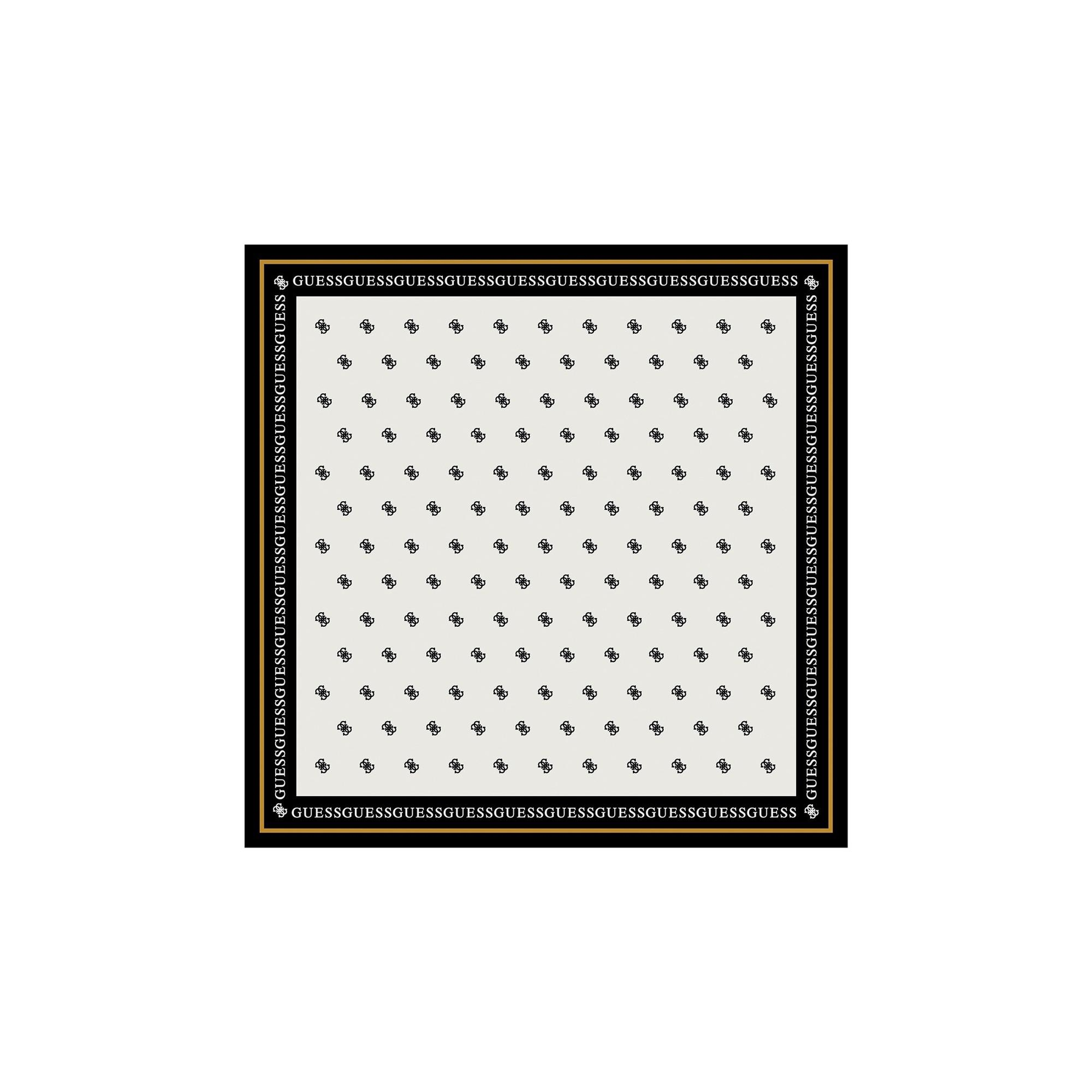 Puantiye Desenli Siyah İpek 140X140 Eşarp
