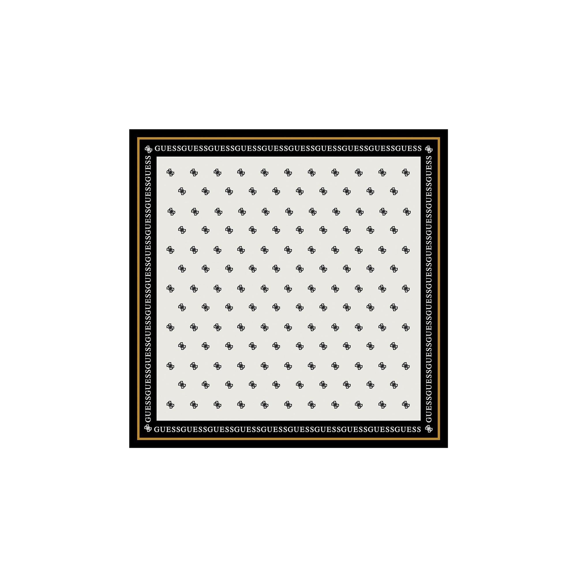 Puantiye Desenli Siyah İpek 140X140 Eşarp