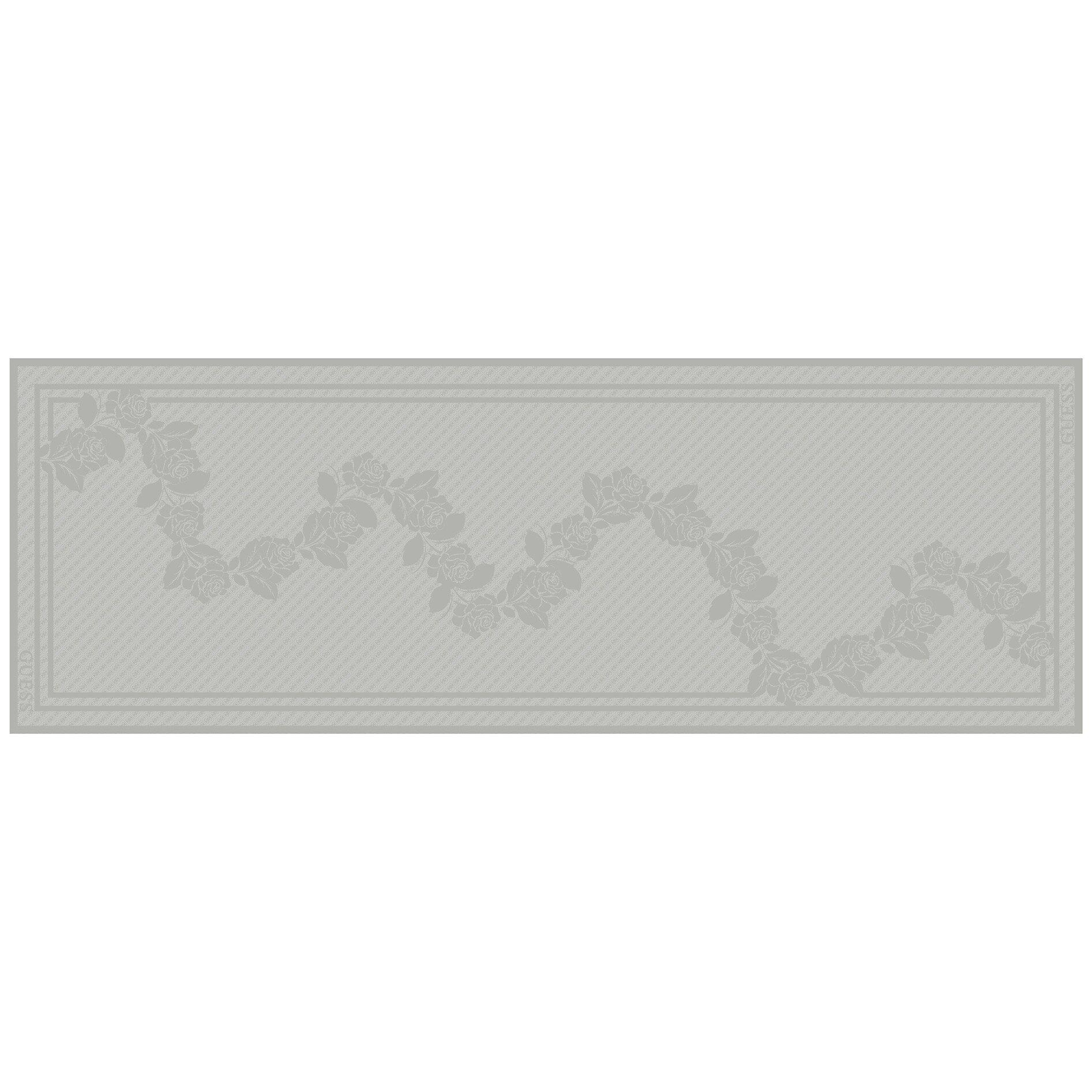 Gül Desenli Gri İpek Pamuk 70X200 Şal