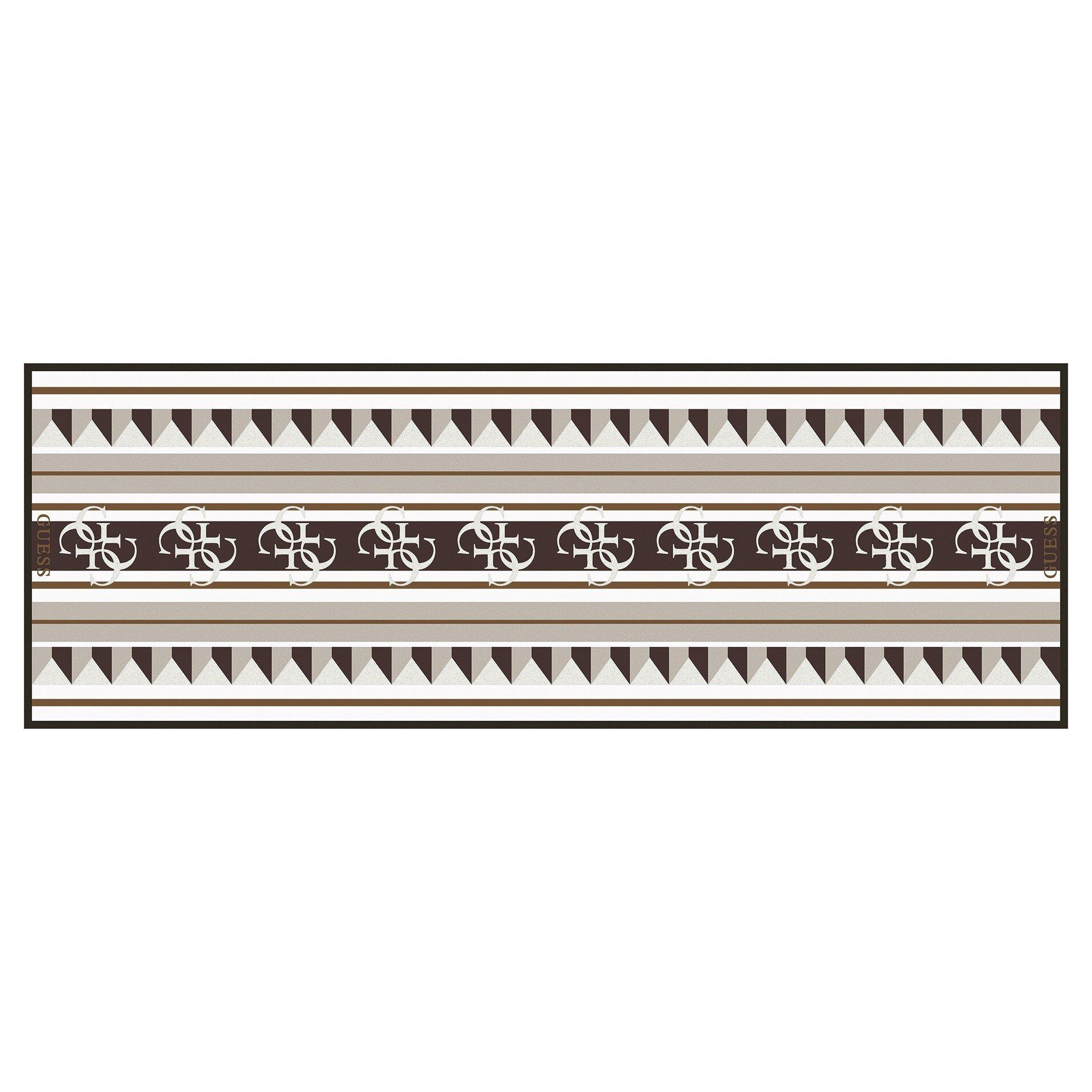 4G Logo Kahverengi İpek 70X200 Şal