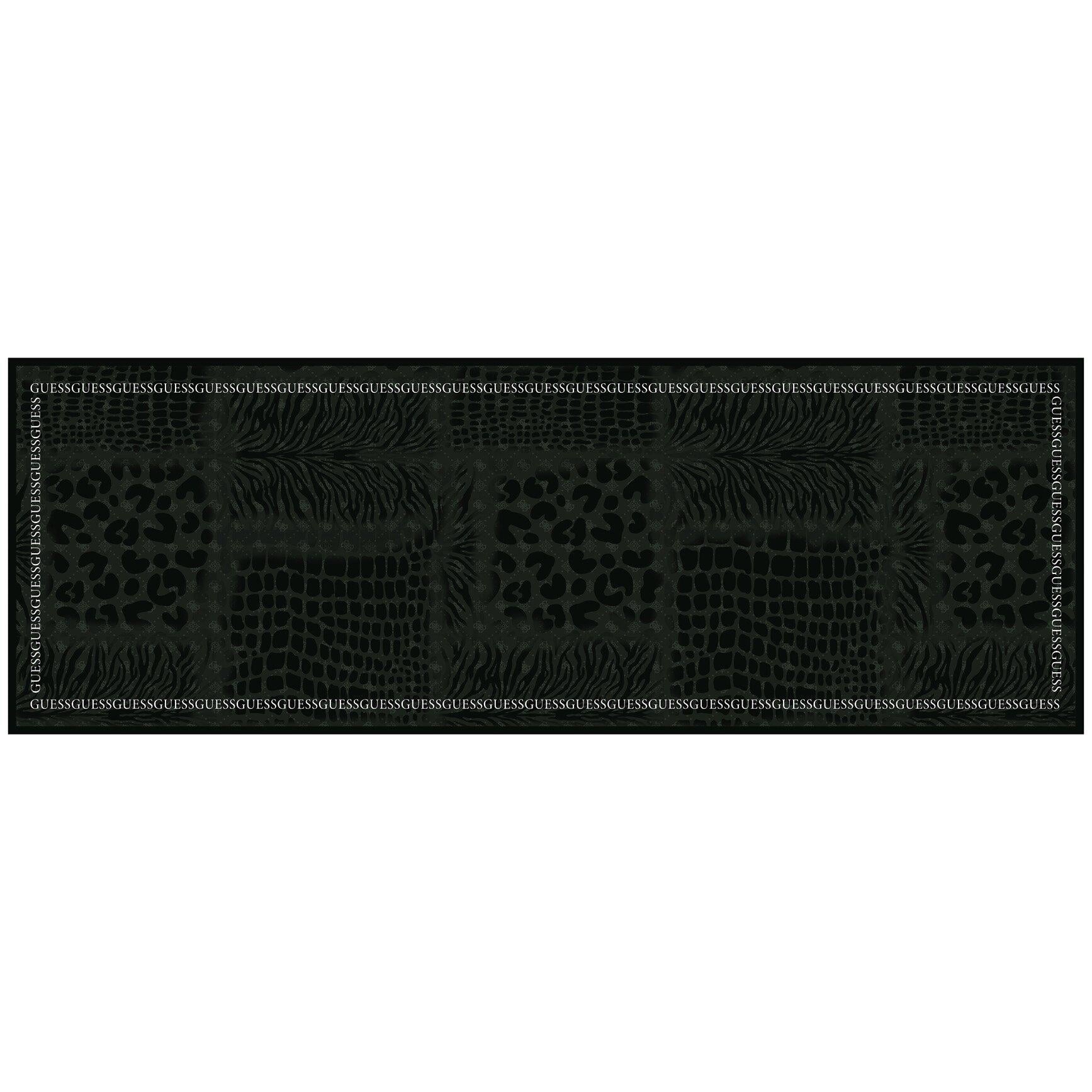 Leopar Desenli Haki İpek 70X200 Şal