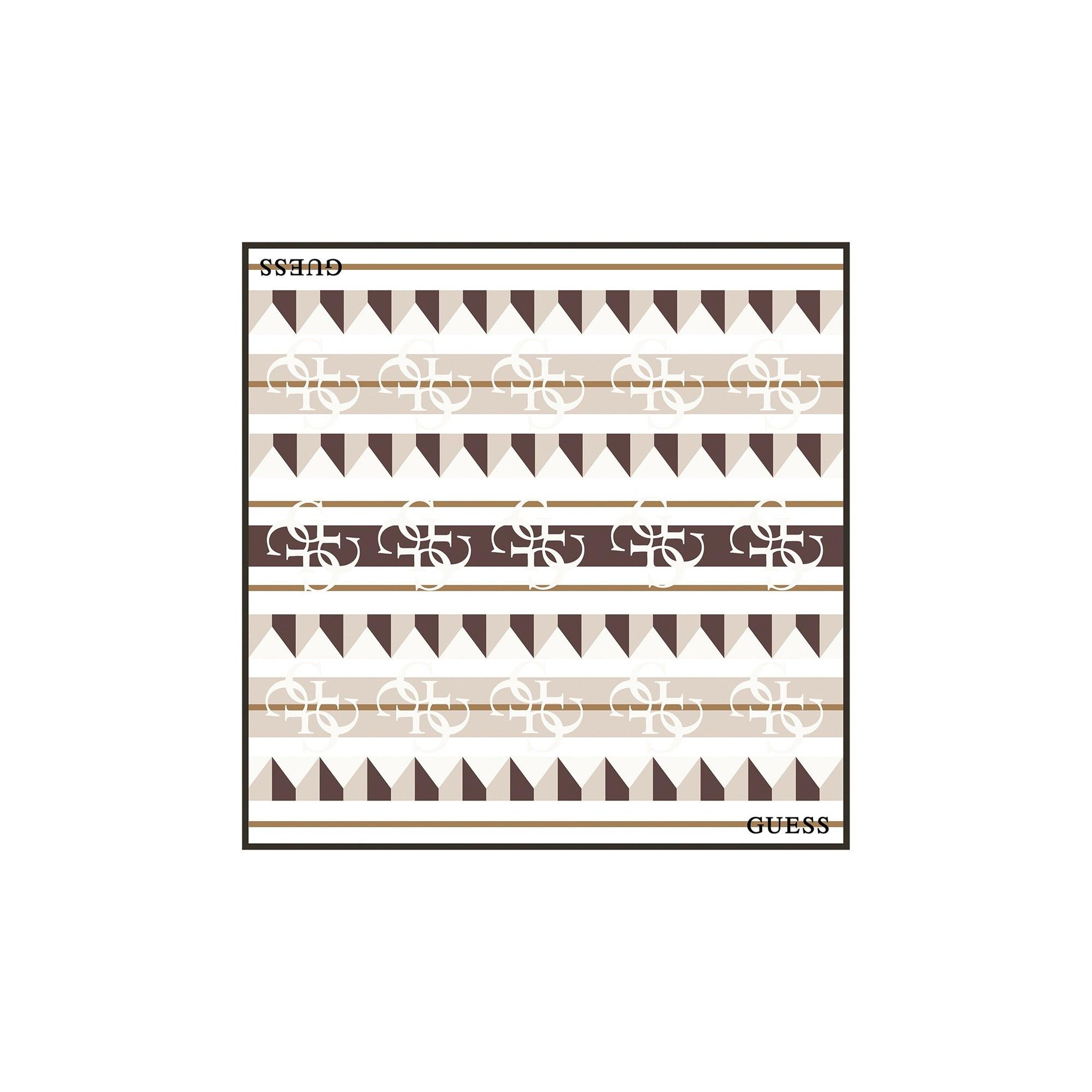 Geometrik Desenli Çok Renkli İpek 140X140 Eşarp
