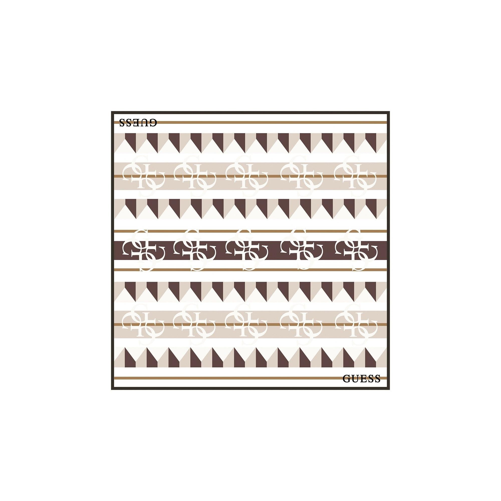 Geometrik Desenli Çok Renkli İpek 140X140 Eşarp