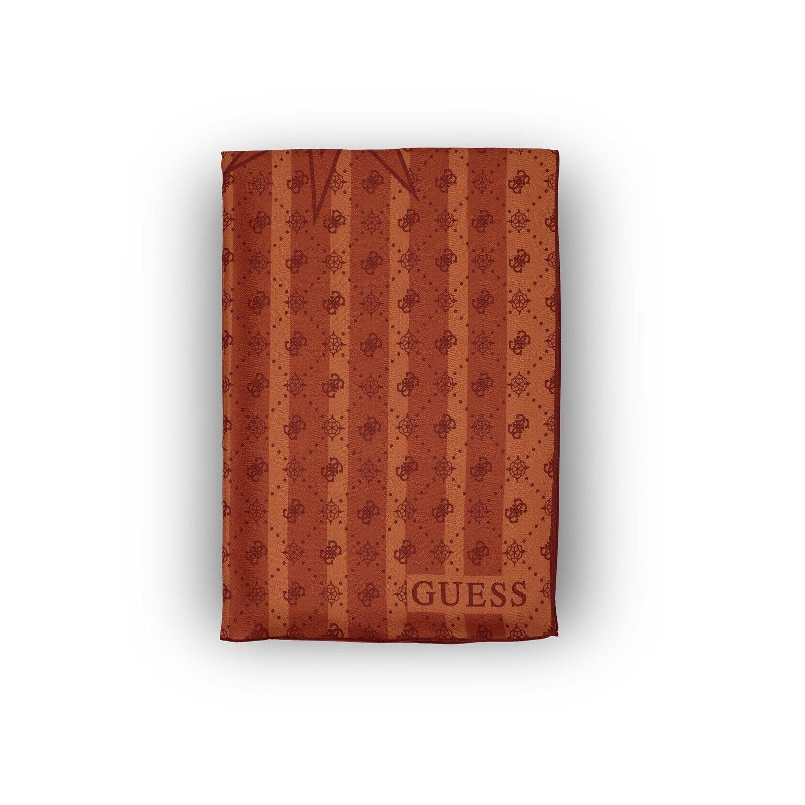 Monogram Turuncu İpek Pamuk 70X200 Şal