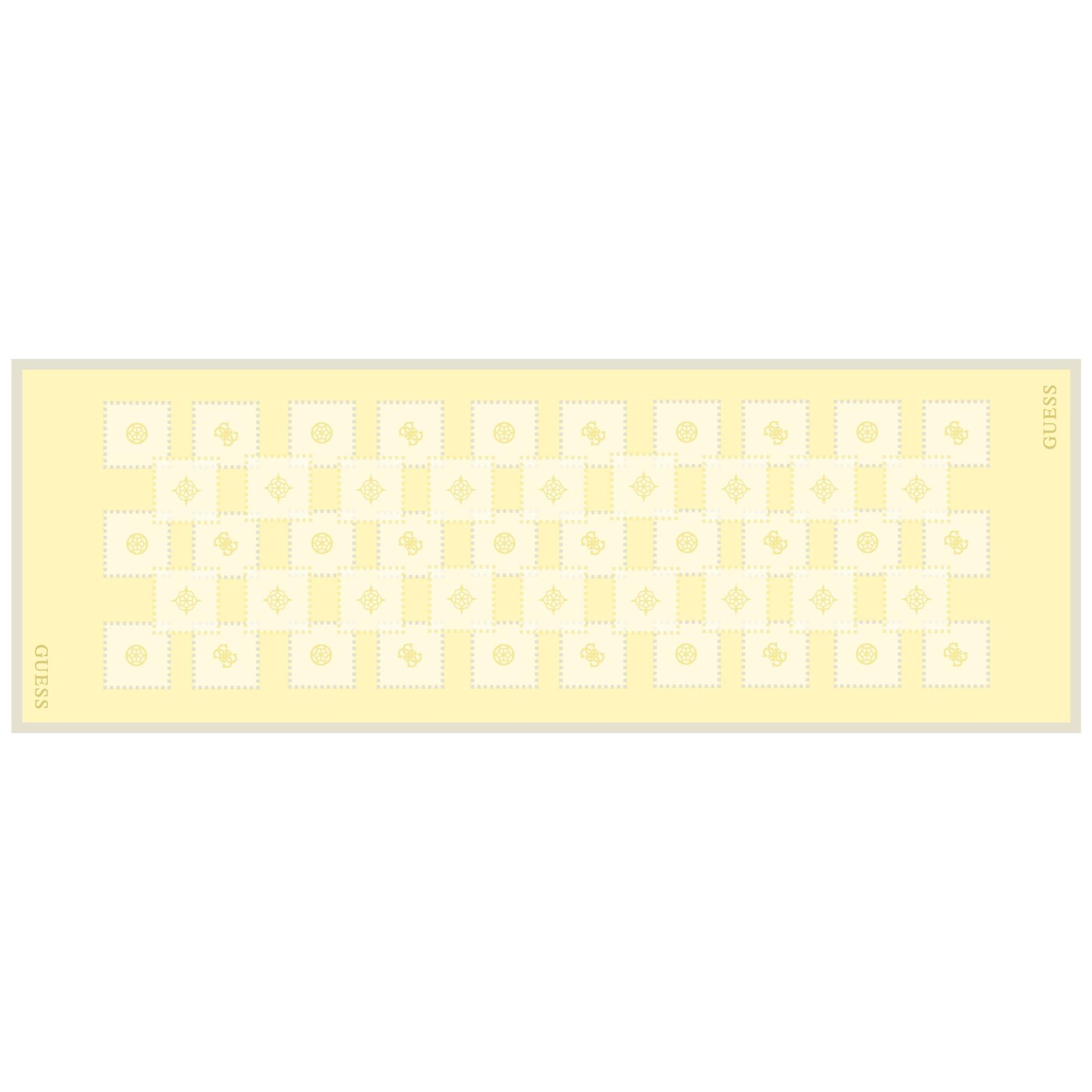 Monogram Sarı Pamuk İpek 70X200 Şal