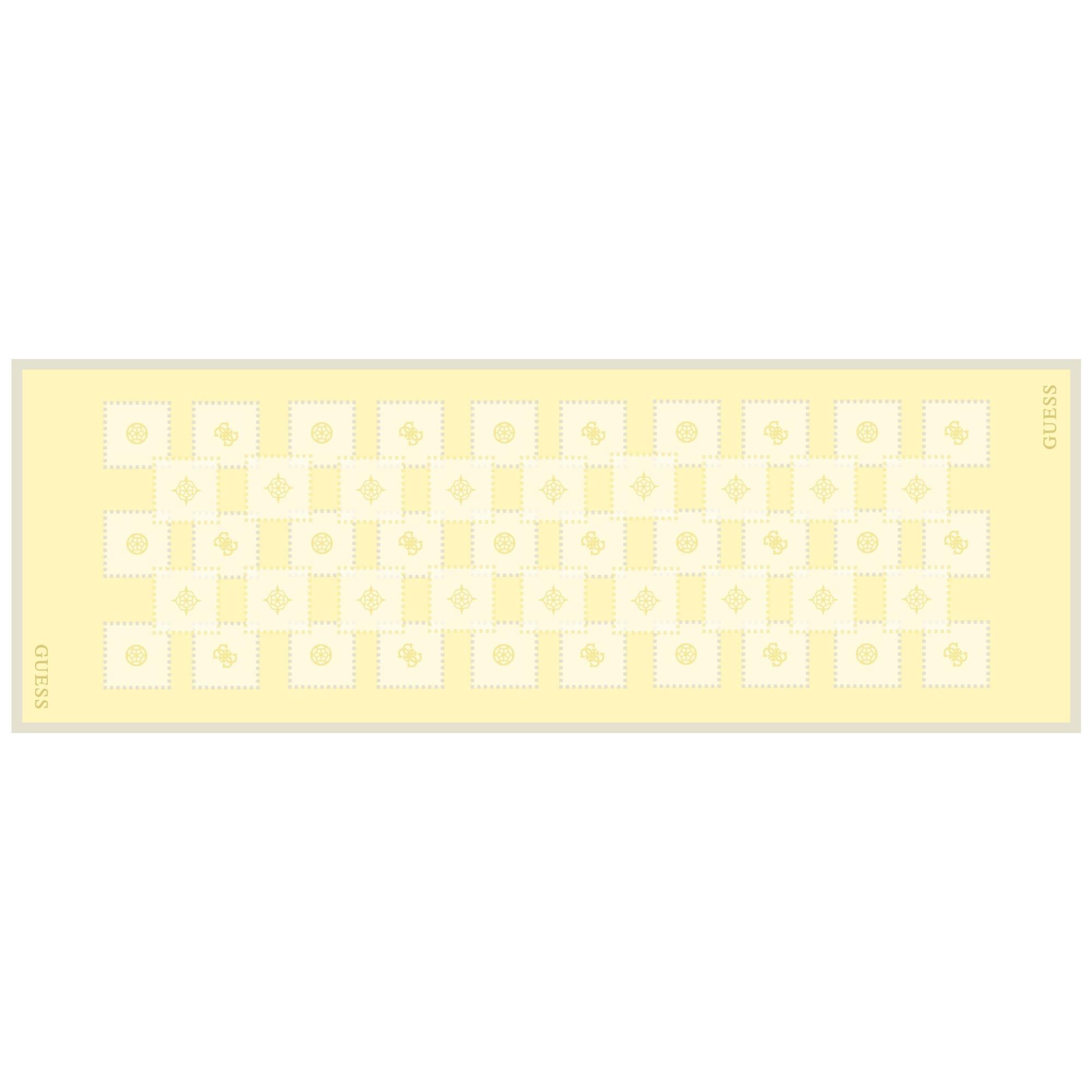 Monogram Sarı Pamuk İpek 70X200 Şal
