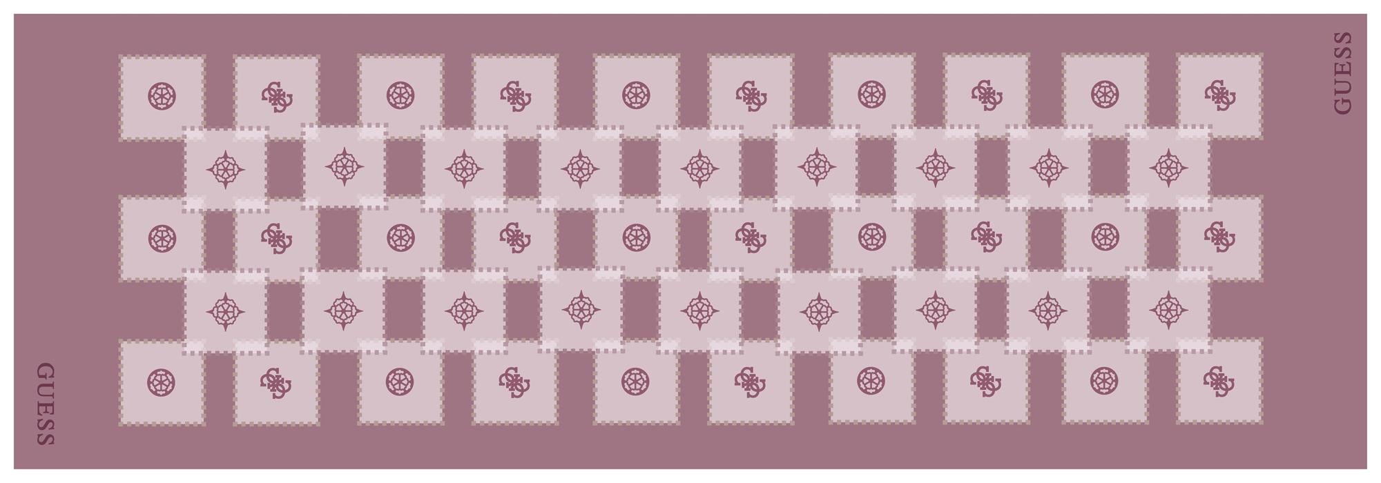 Monogram Gül Kurusu Pamuk İpek 70X200 Şal