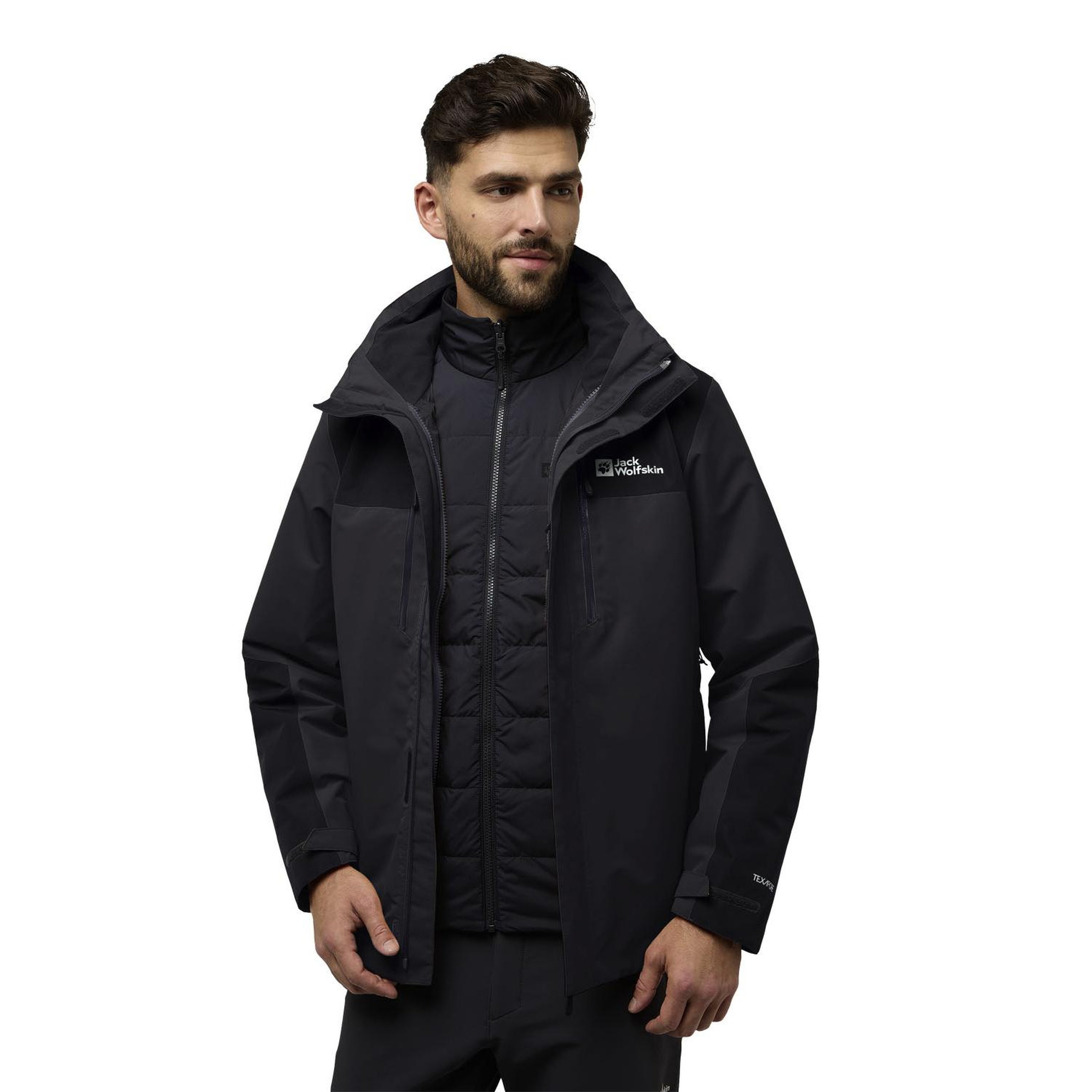 Jack Wolfskin Jasper 3in1 Erkek Gri Outdoor Ceketi