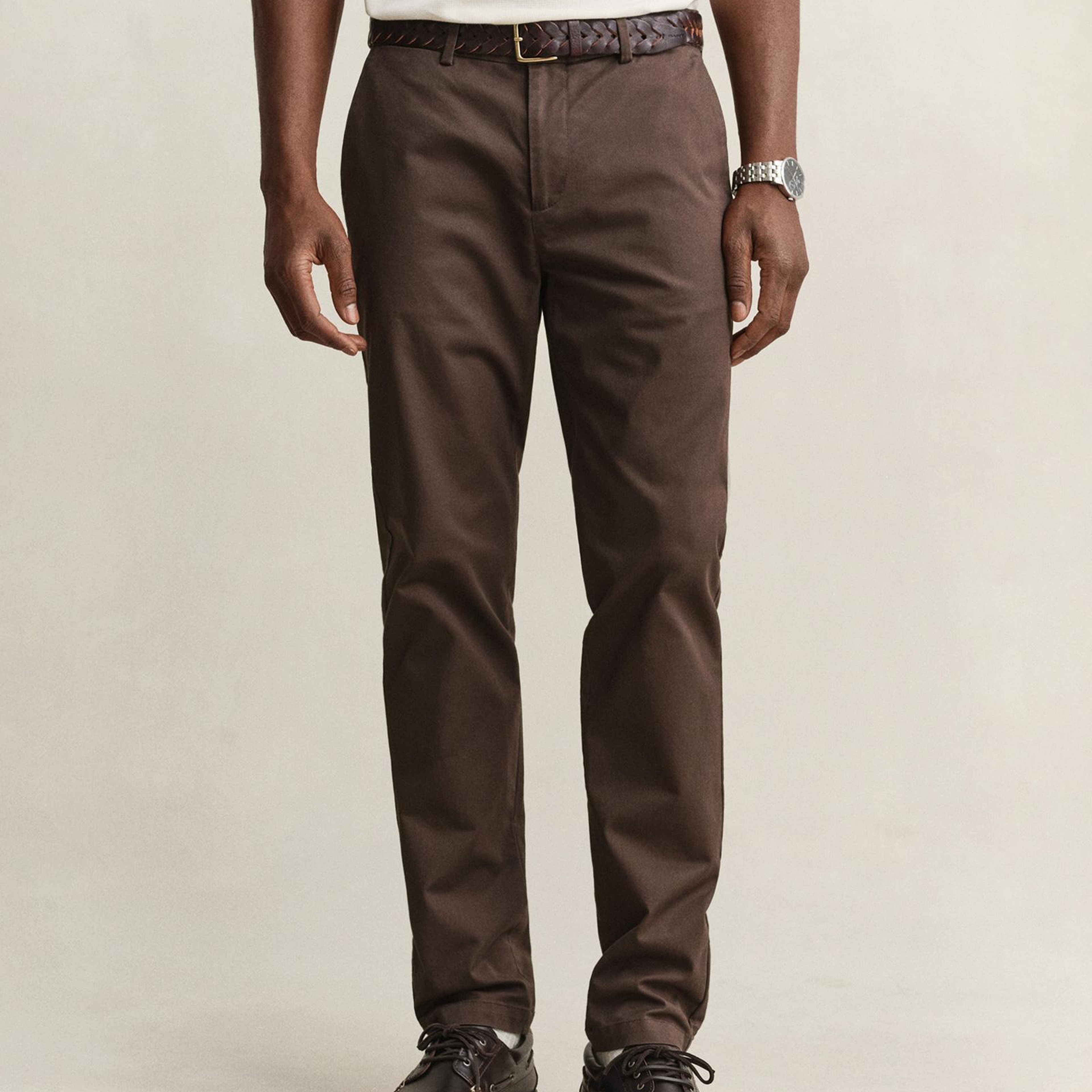 GANT Erkek Kahverengi Slim Fit Chino Pantolon