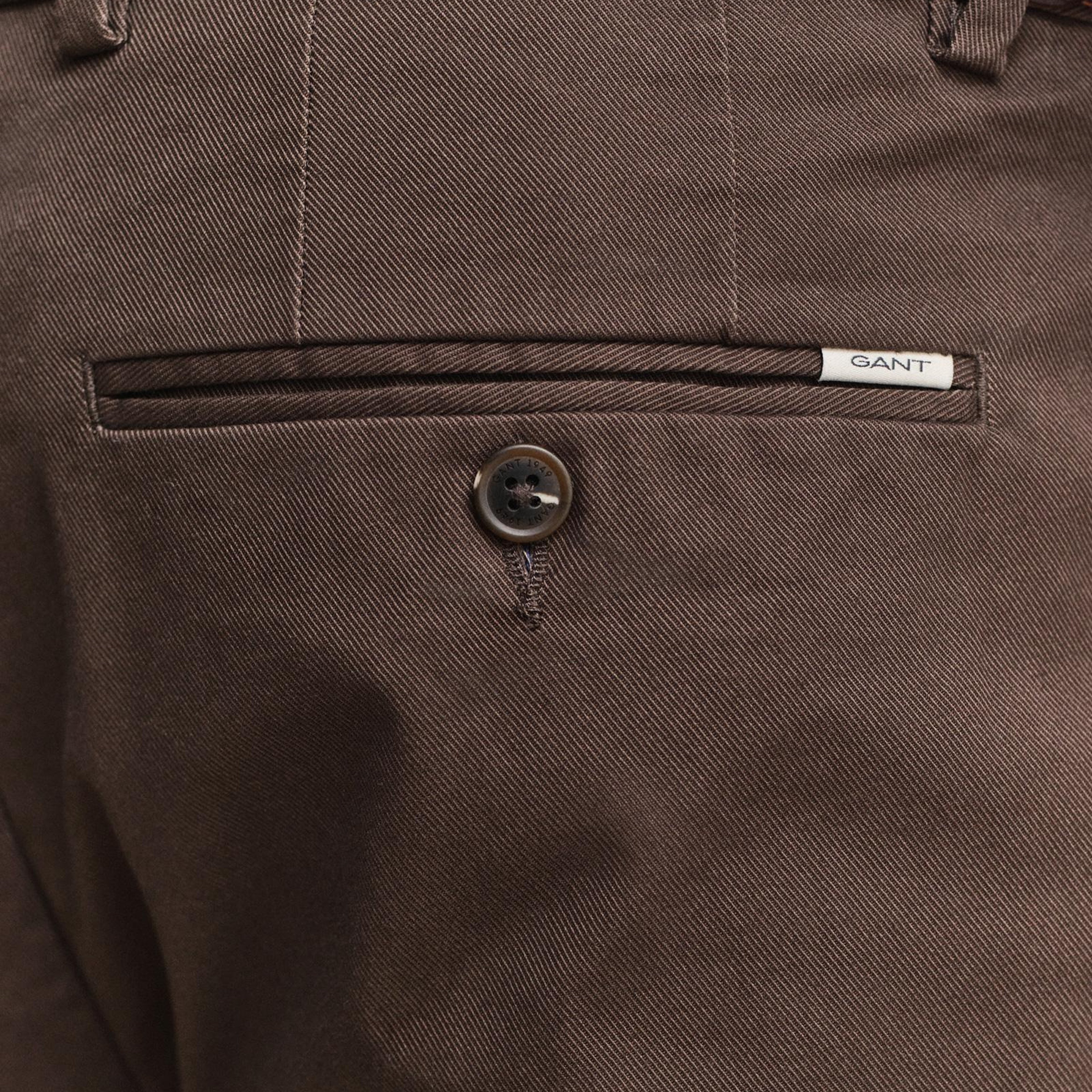 GANT Erkek Kahverengi Slim Fit Chino Pantolon