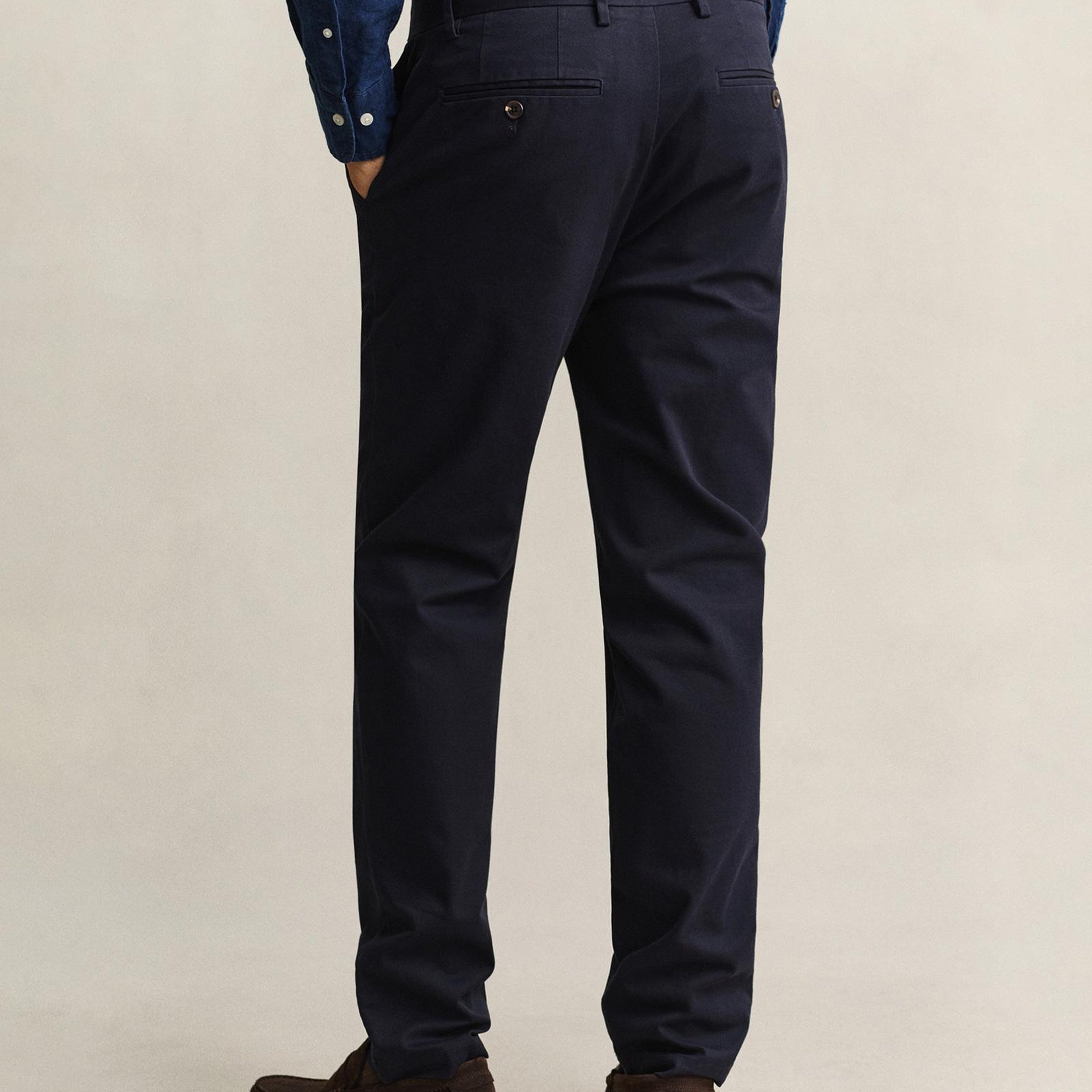 GANT Erkek Lacivert Slim Fit Chino Pantolon