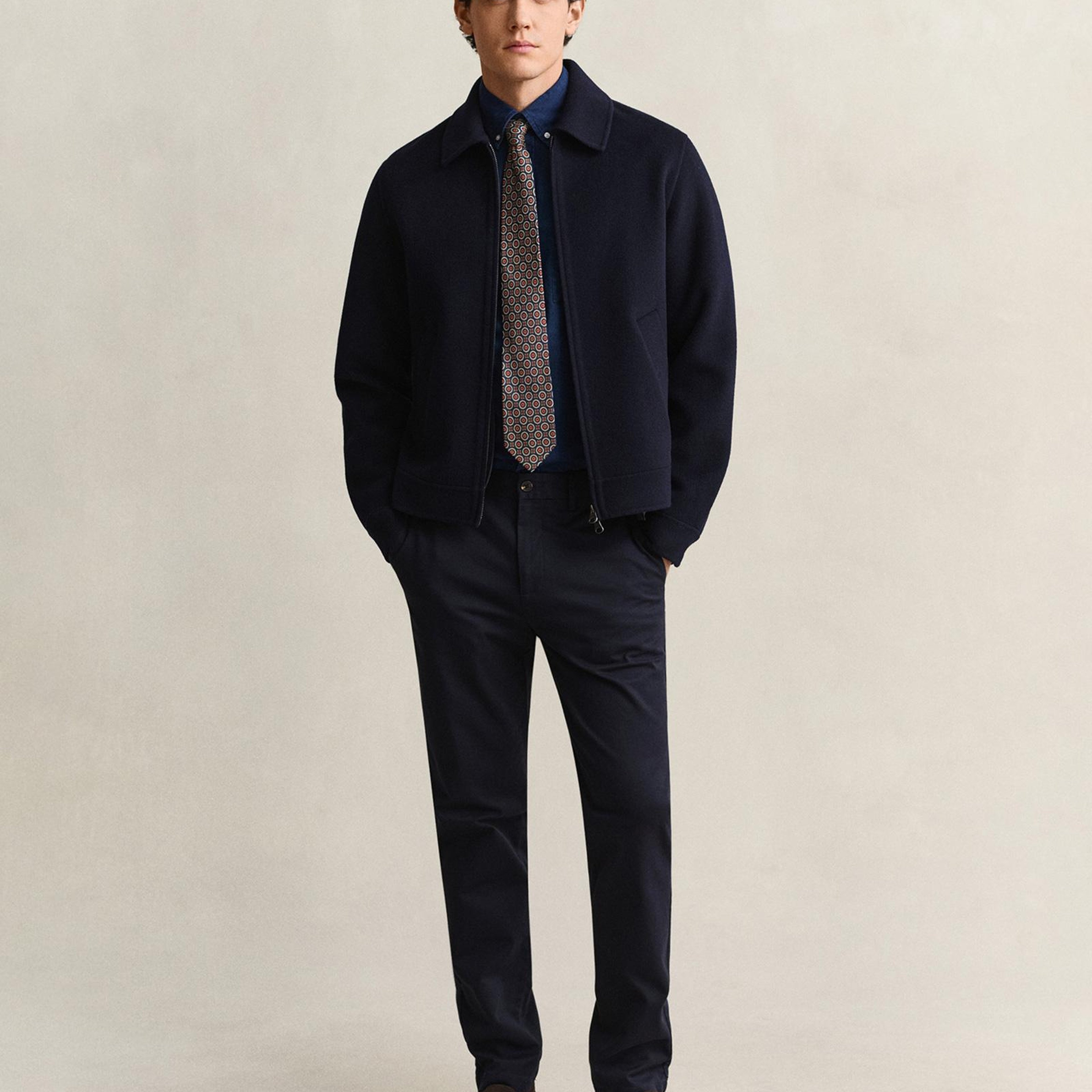 GANT Erkek Lacivert Slim Fit Chino Pantolon