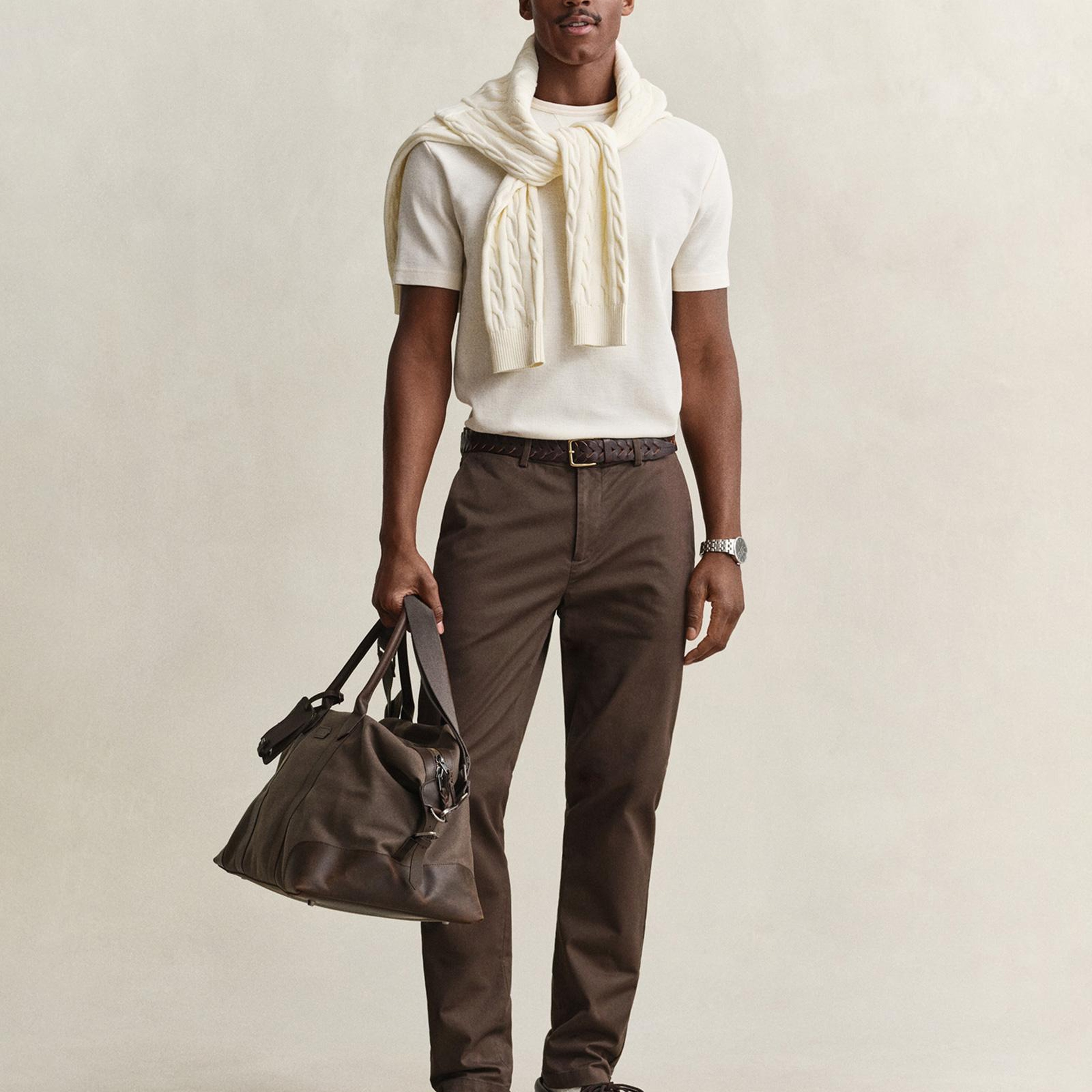 GANT Erkek Kahverengi Slim Fit Chino Pantolon
