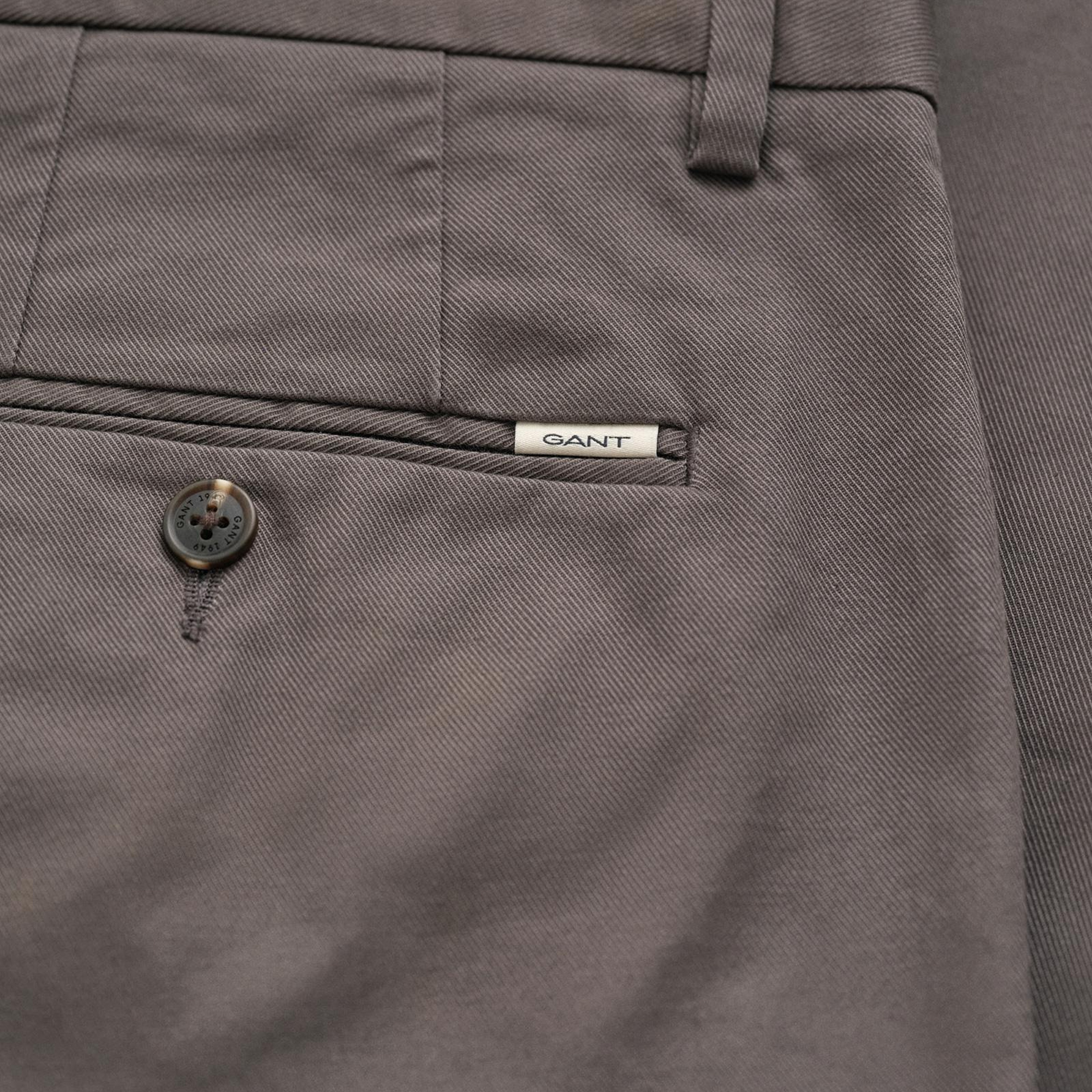 GANT Erkek Gri Slim Fit Chino Pantolon