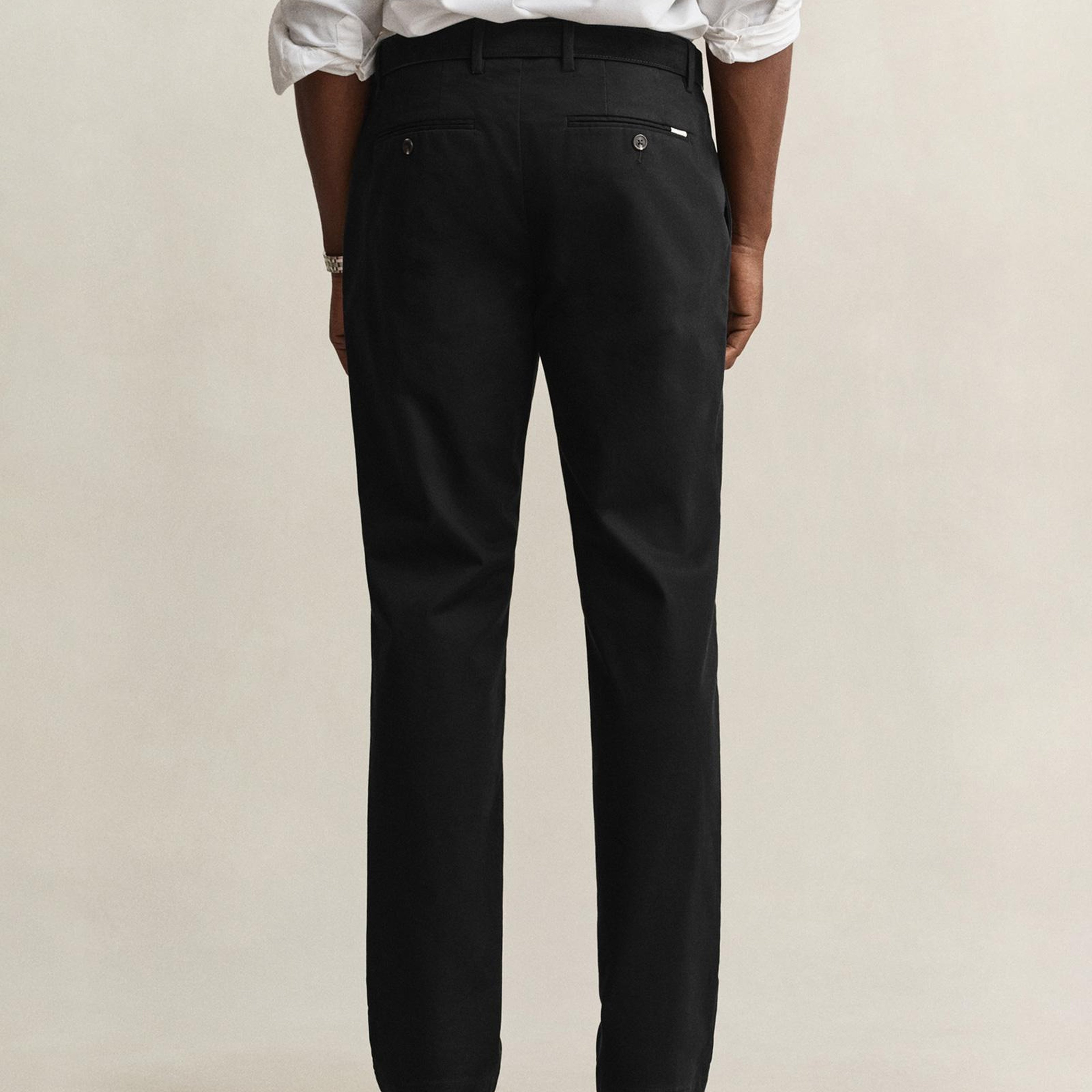 GANT Erkek Siyah Regular Fit Chino Pantolon