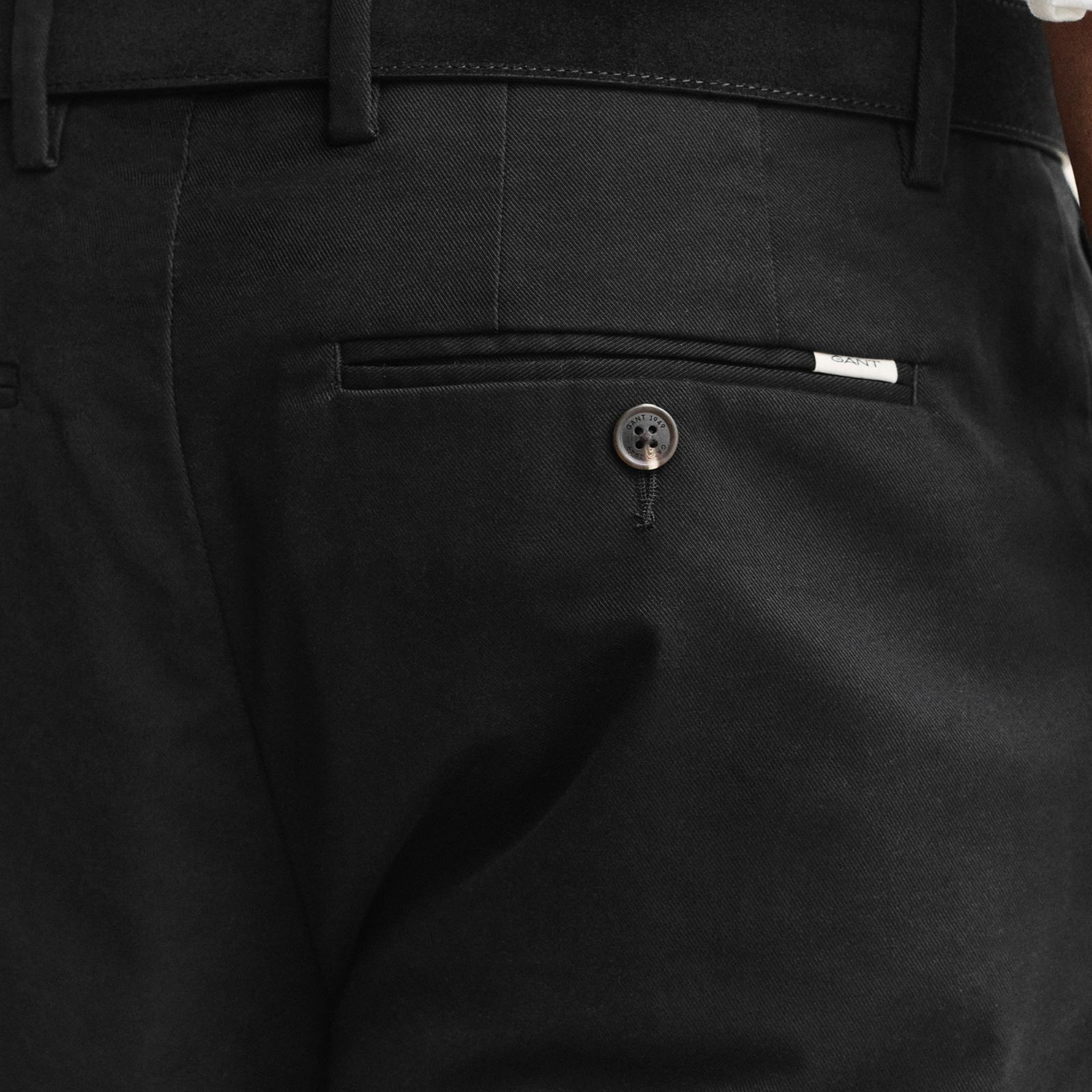 GANT Erkek Siyah Regular Fit Chino Pantolon