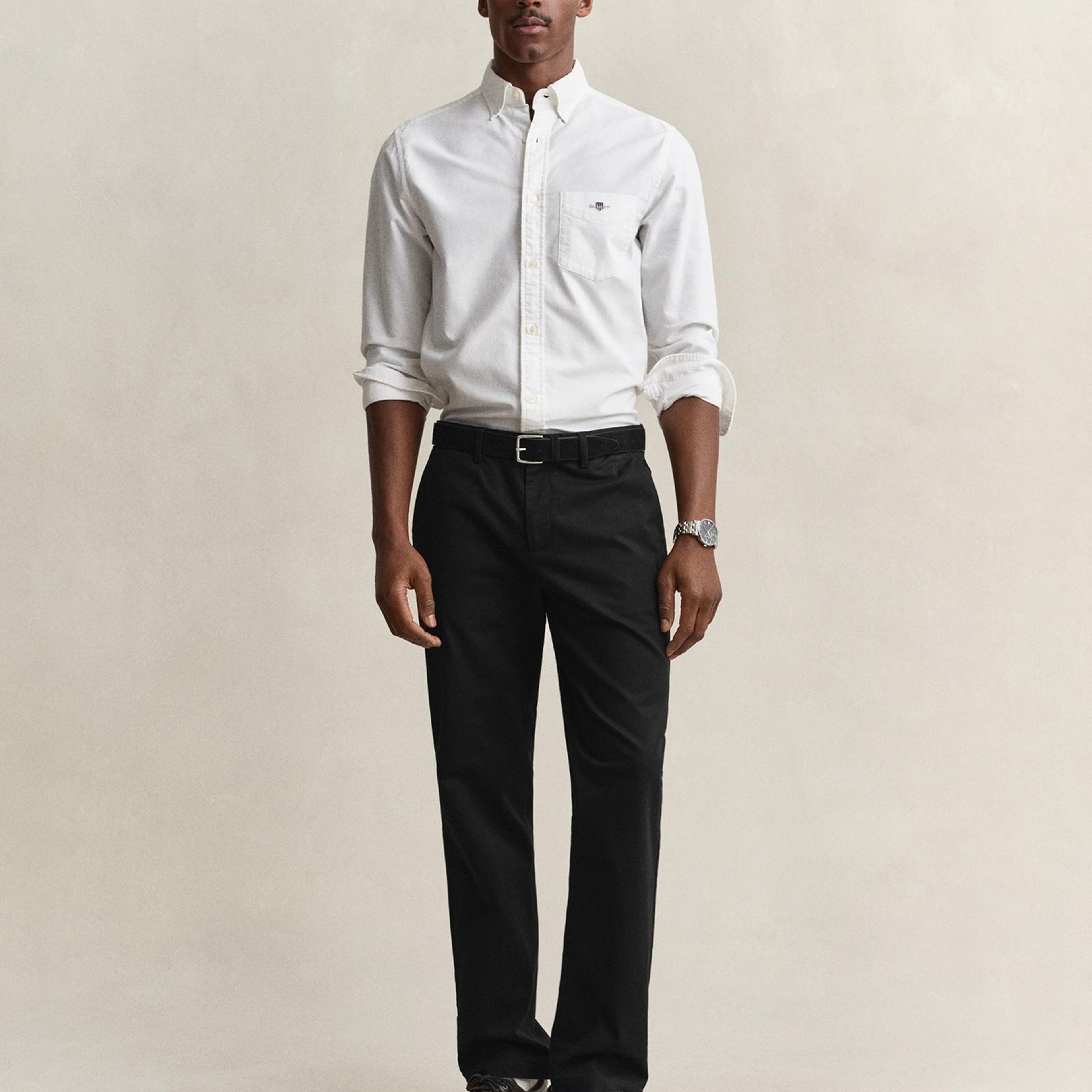 GANT Erkek Siyah Regular Fit Chino Pantolon