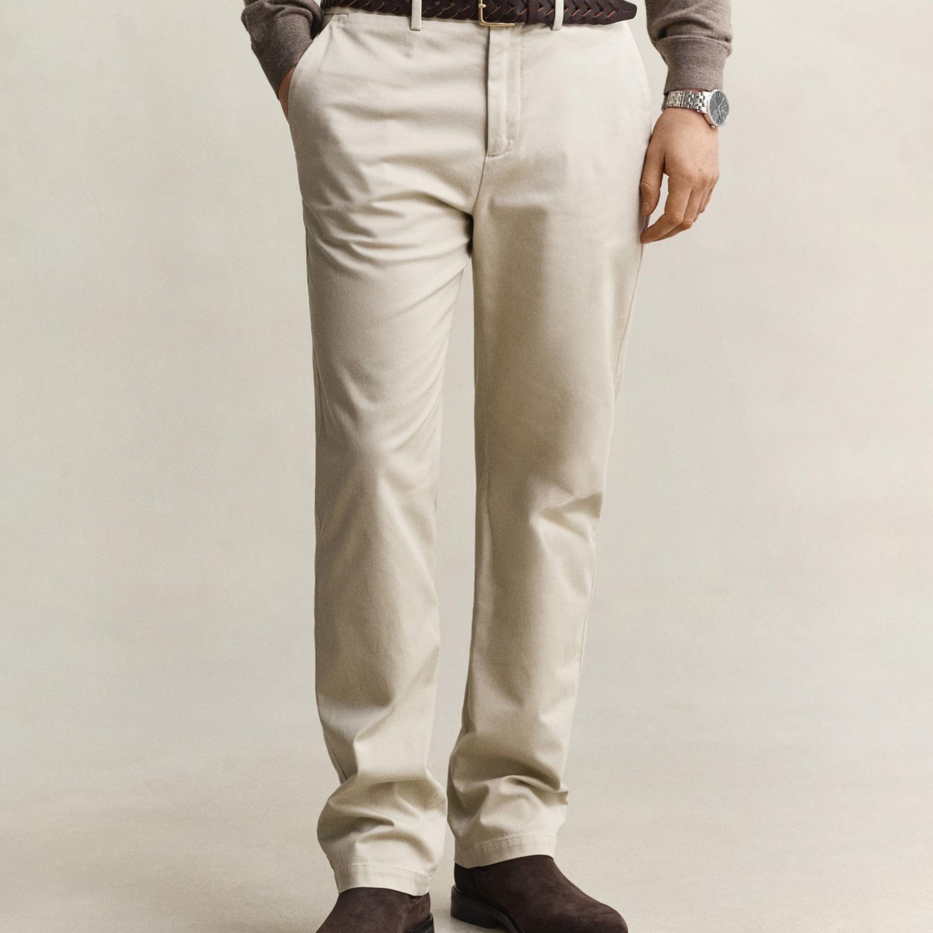 GANT Erkek Bej Regular Fit Chino Pantolon