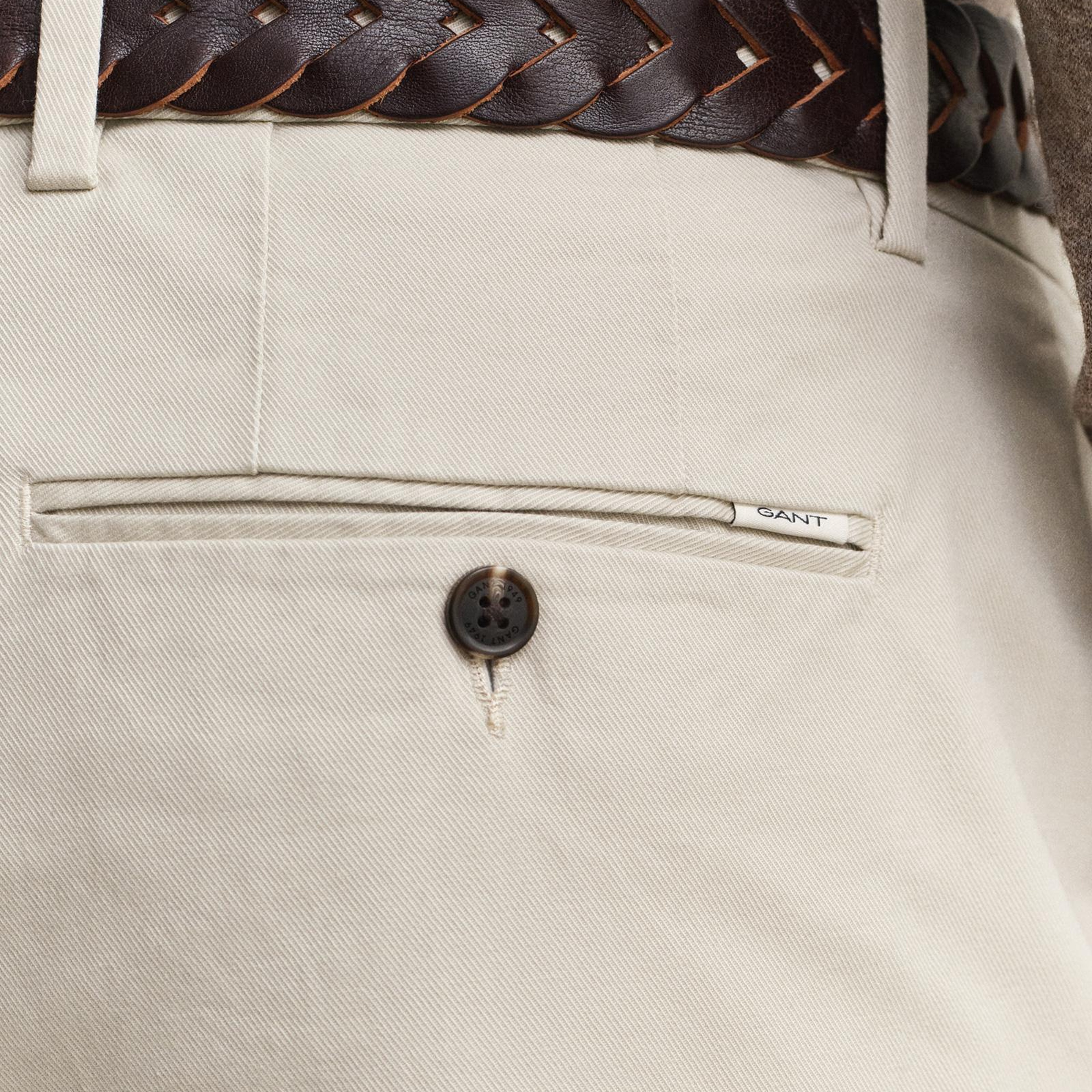 GANT Erkek Bej Regular Fit Chino Pantolon