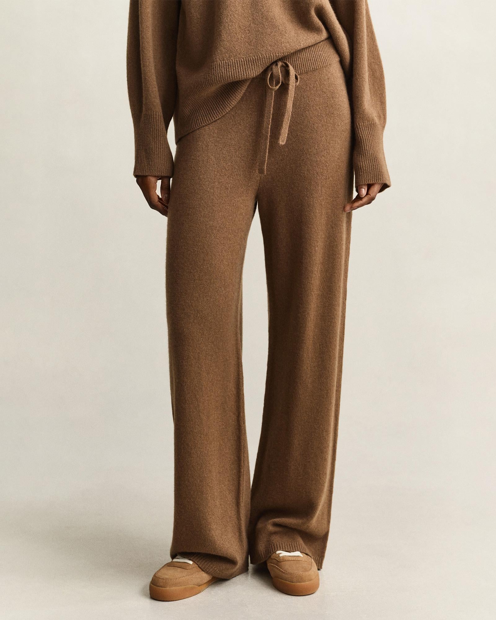 GANT Kadın Kahverengi Straight Fit Pantolon