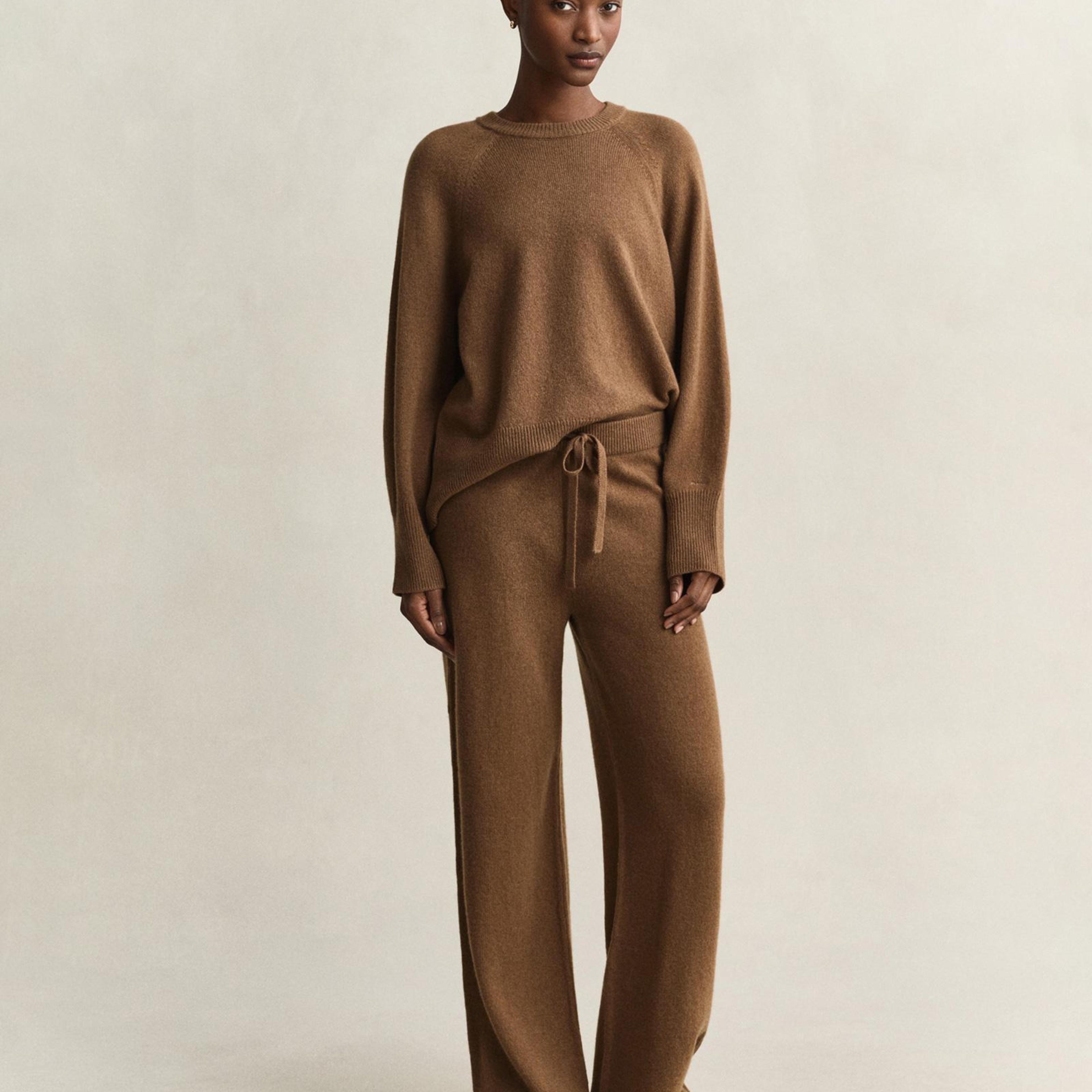 GANT Kadın Kahverengi Straight Fit Pantolon