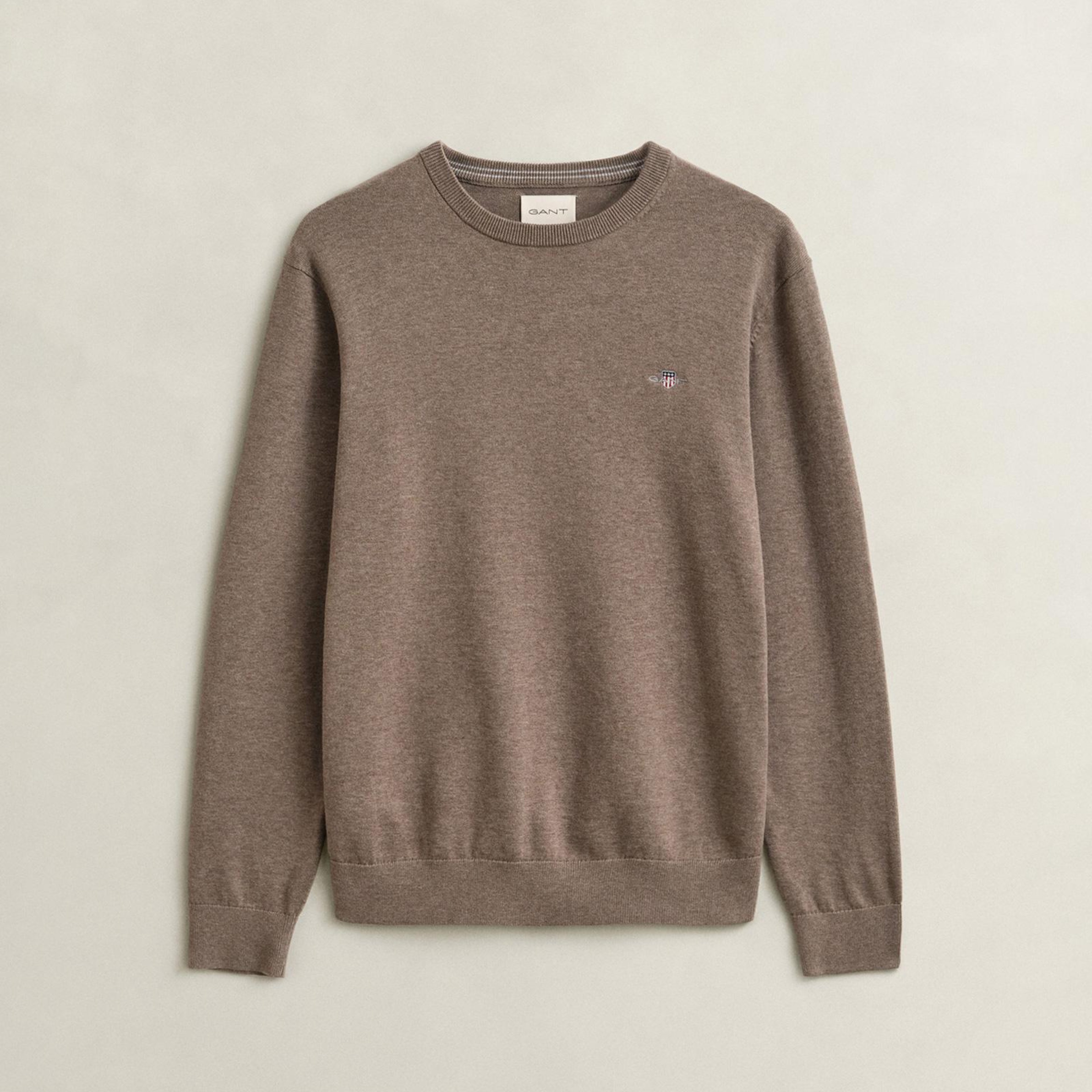 GANT Erkek Bej Regular Fit %100 Pamuk Kazak