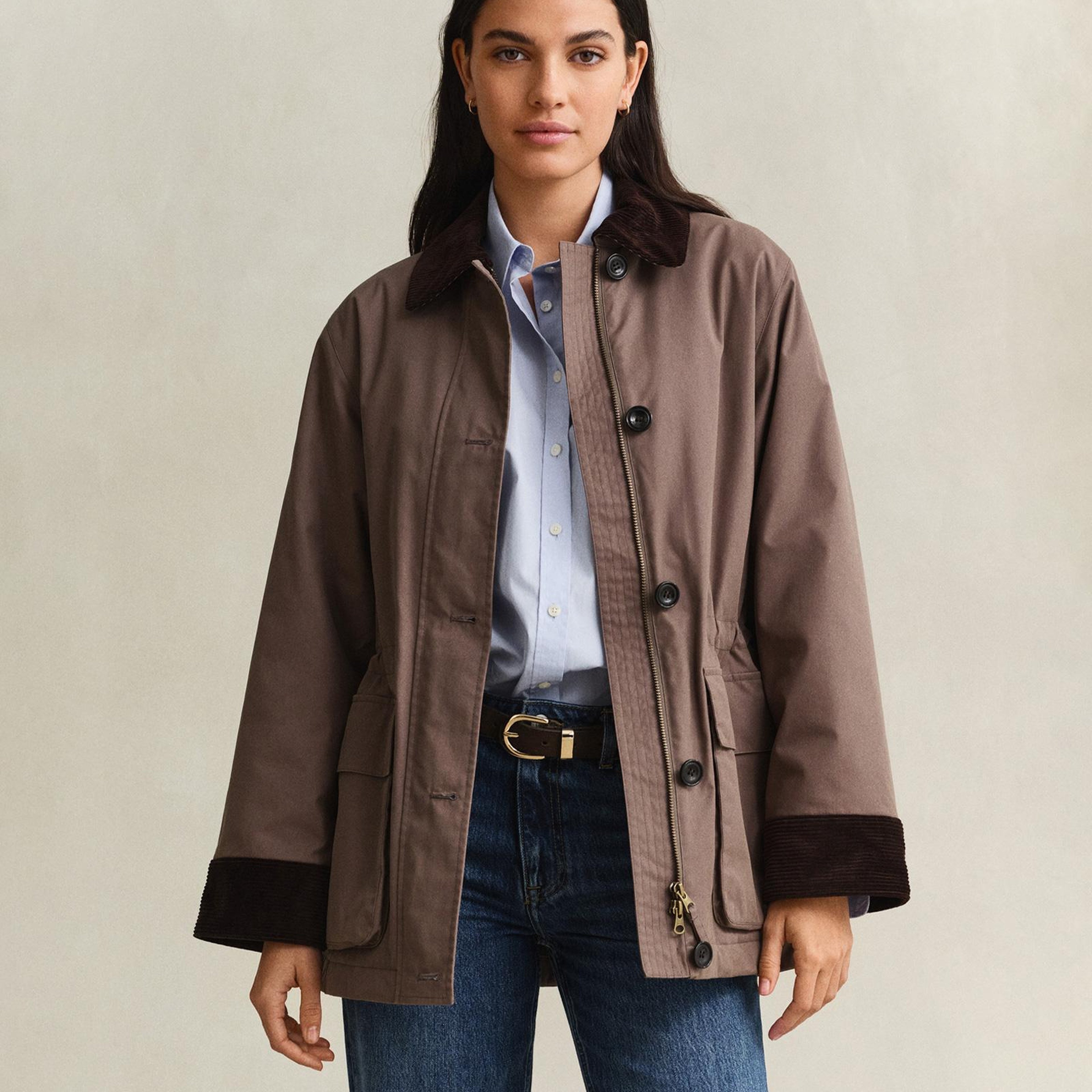 GANT Kadın Kahverengi Regular Fit Ceket