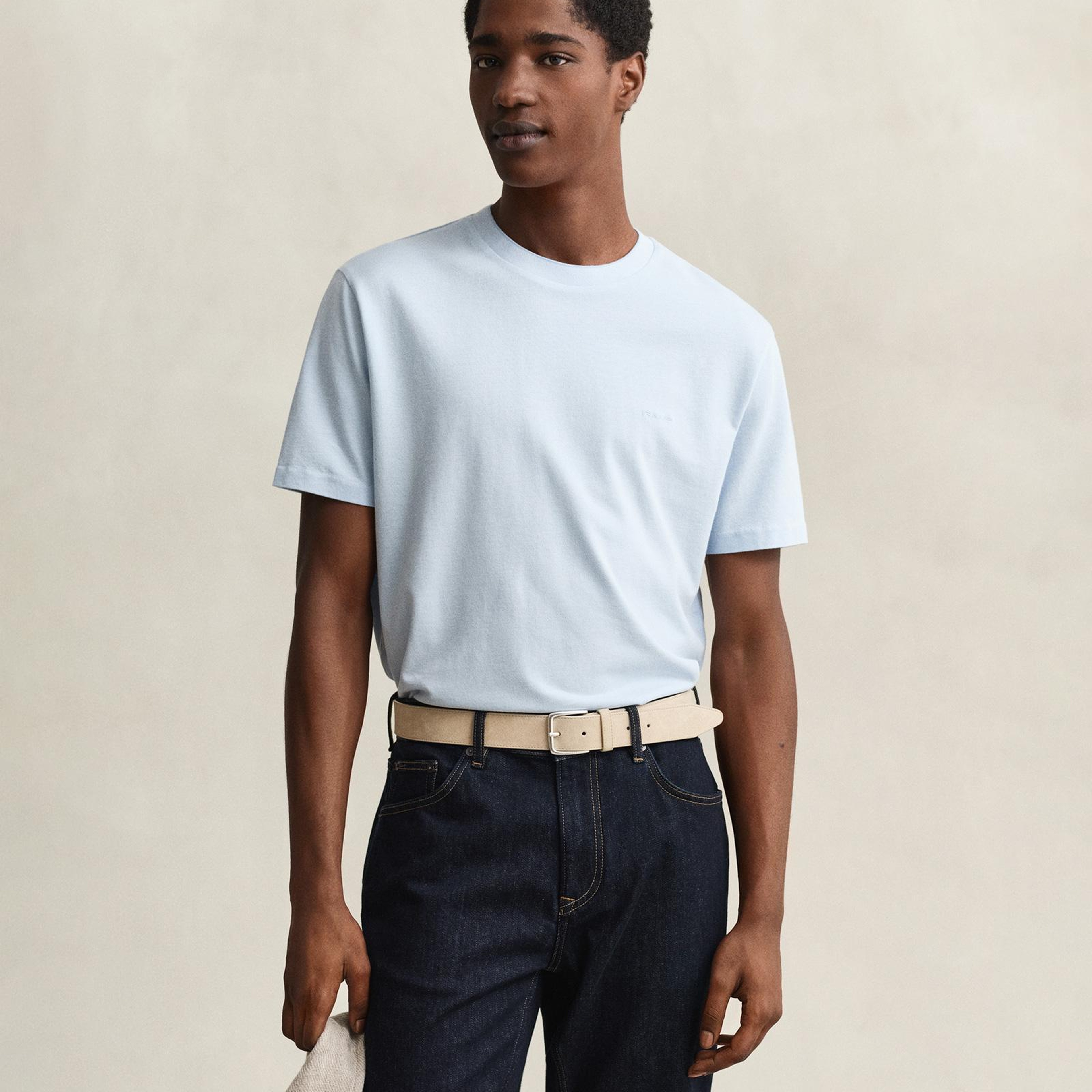 GANT Erkek Mavi %100 Pamuk T-Shirt