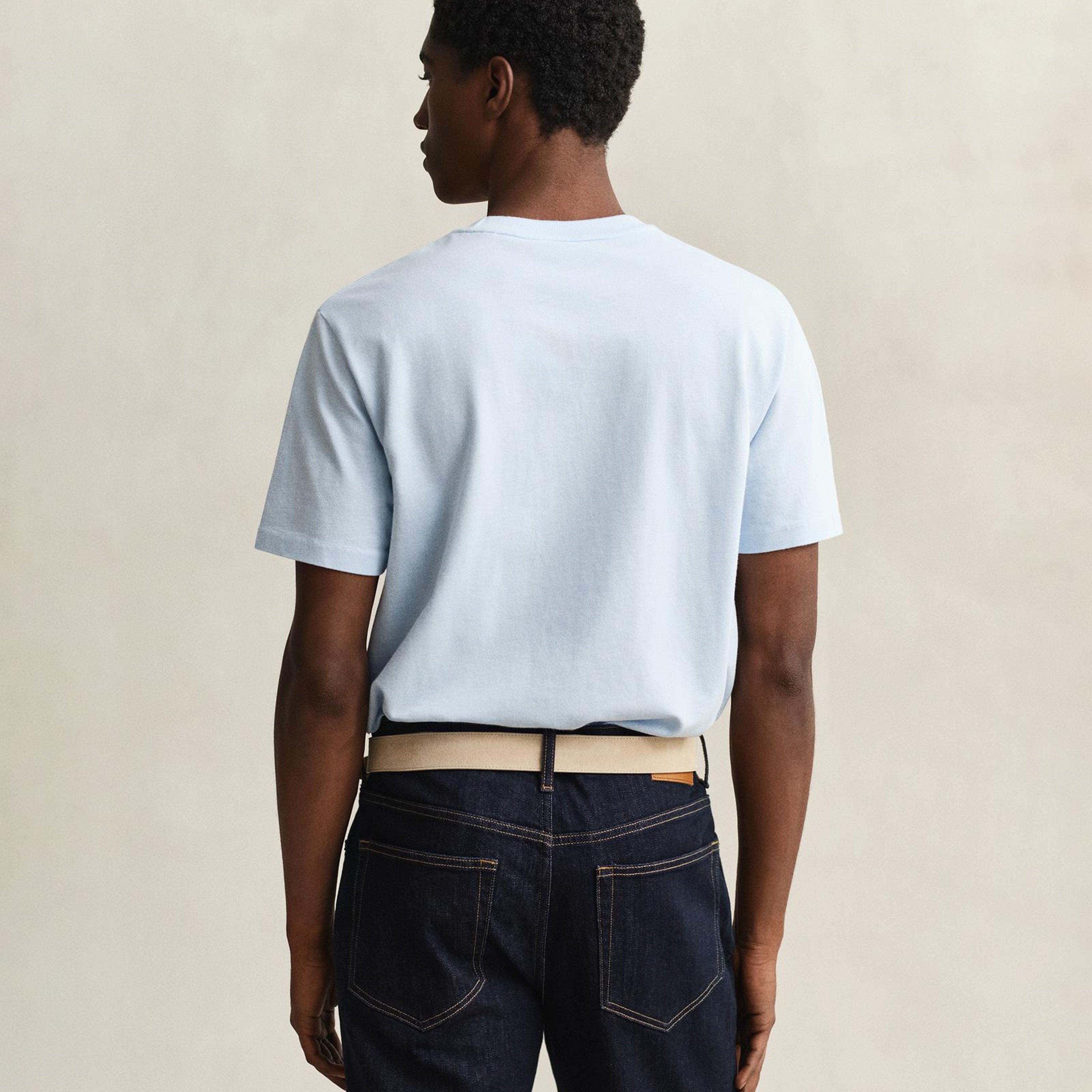 GANT Erkek Mavi %100 Pamuk T-Shirt