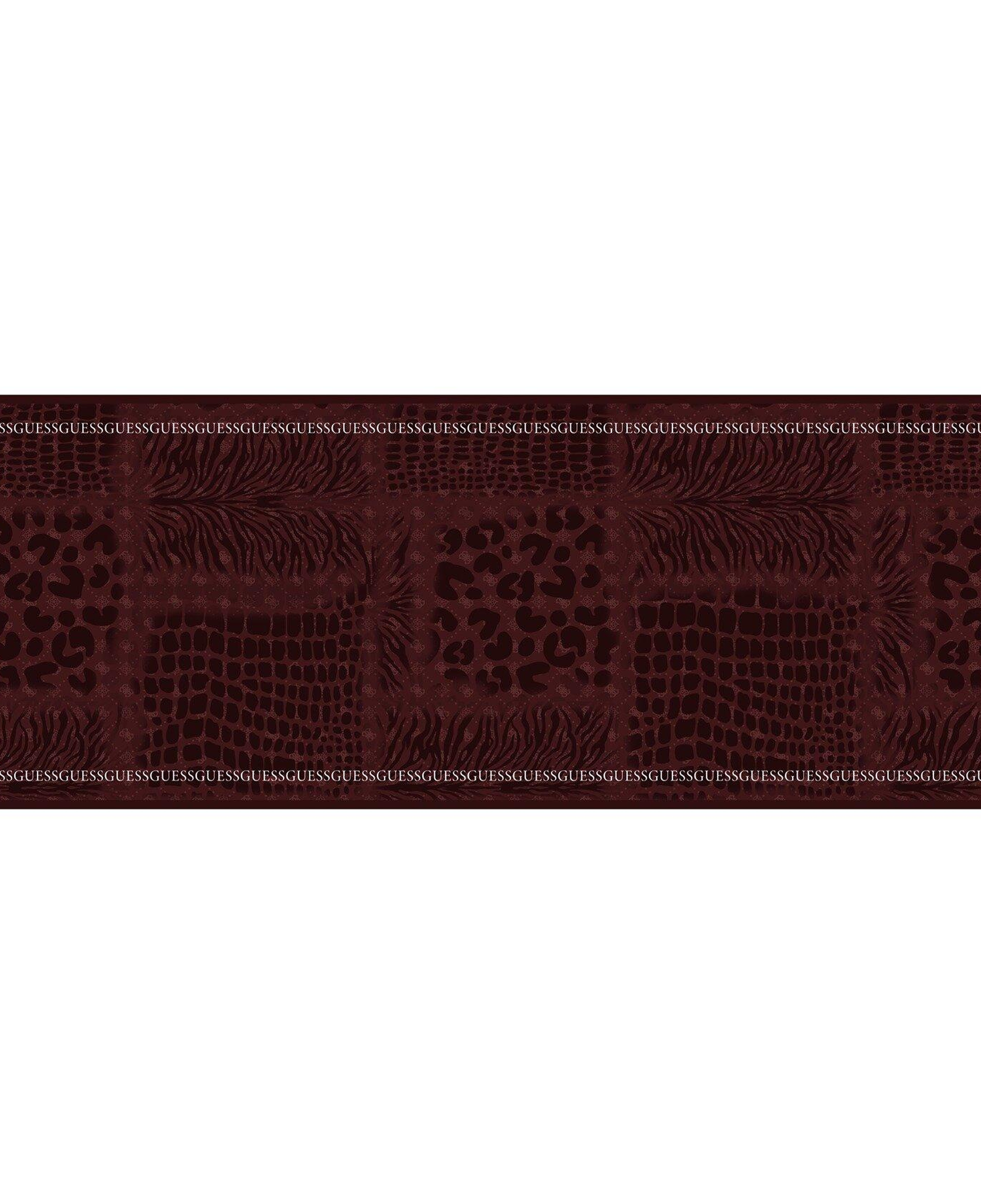 Leopar Desenli Bordo İpek 70X200 Şal