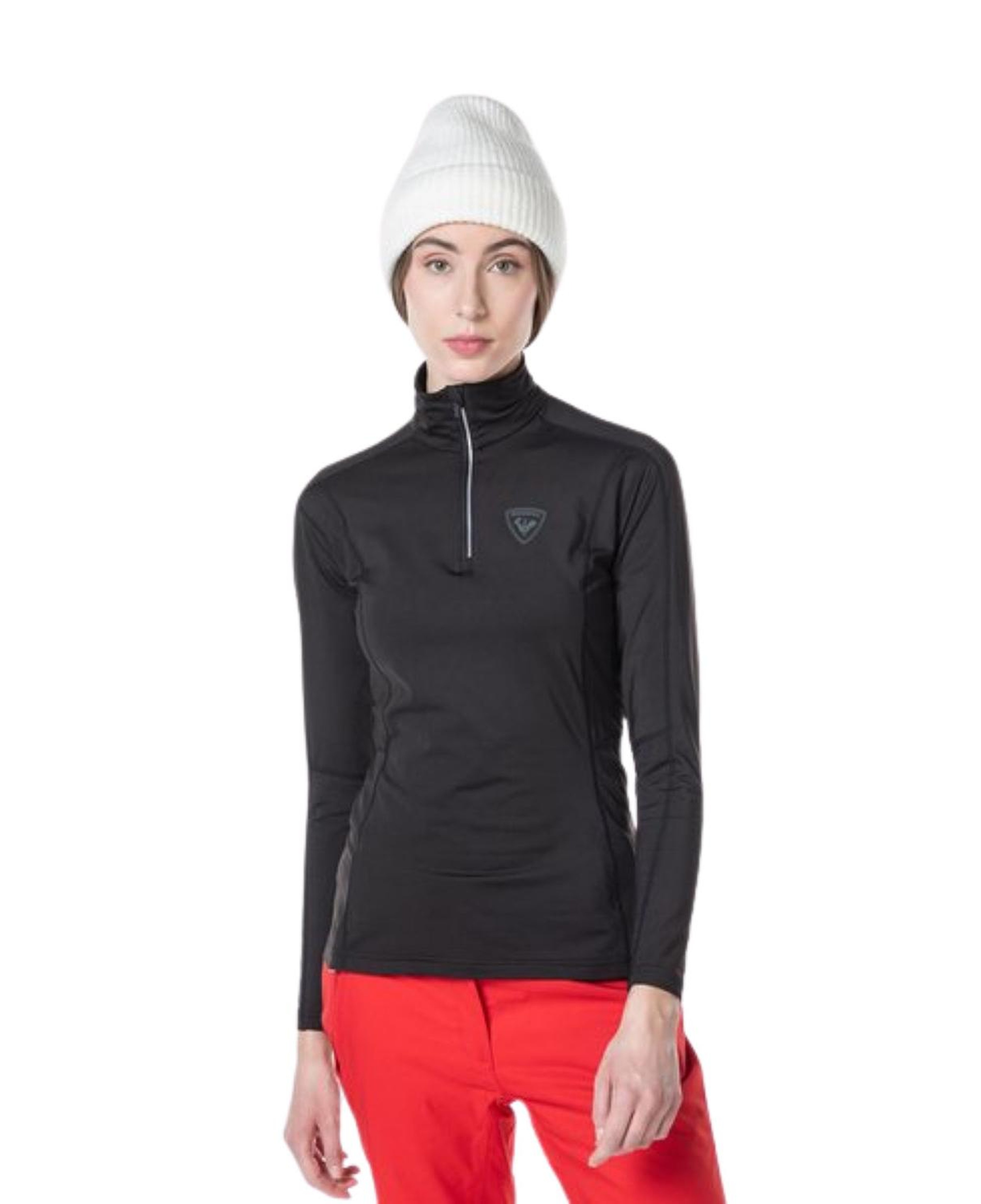 Rossignol Classique 12 Zip Kadın Siyah İçlik Üst