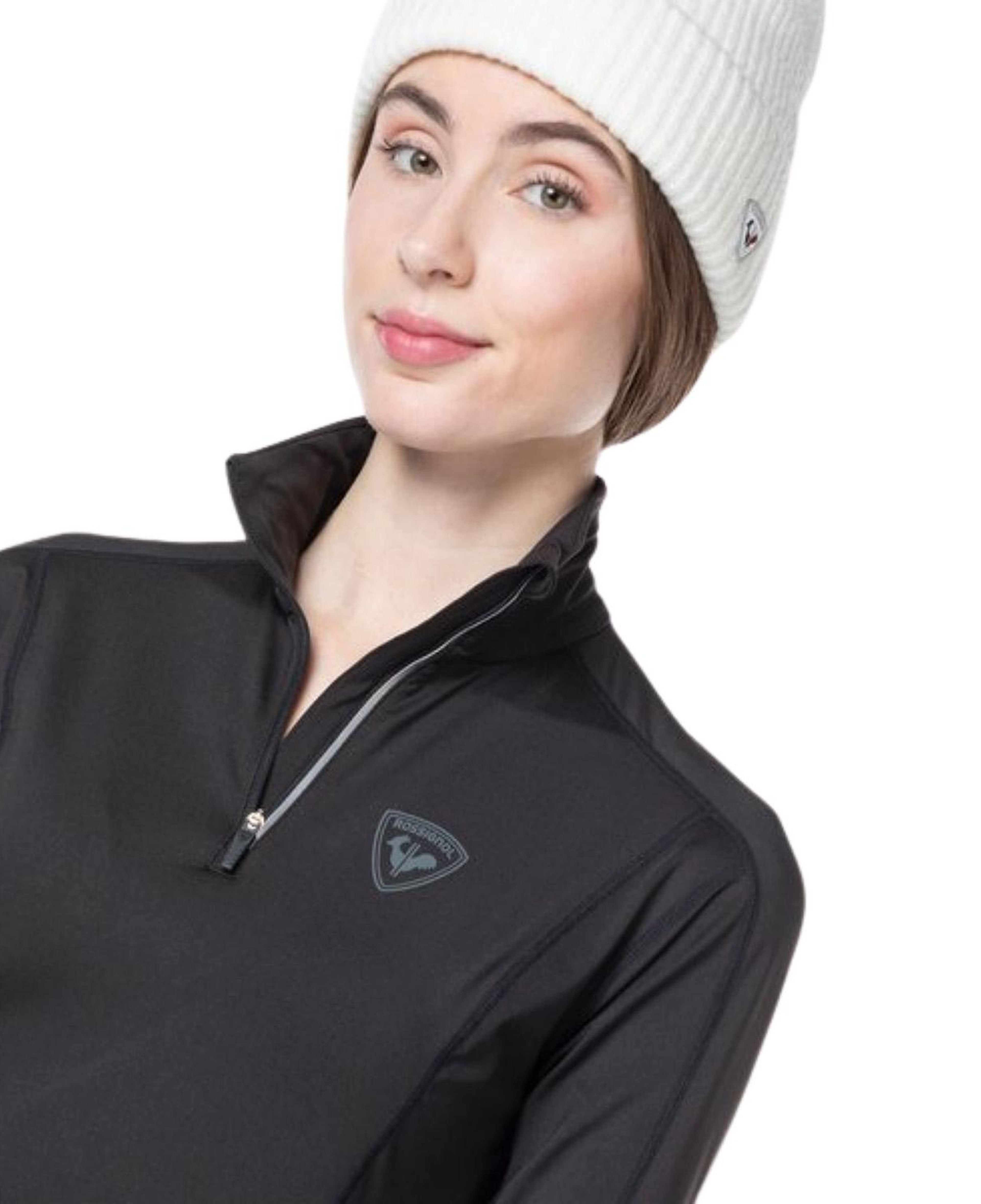 Rossignol Classique 12 Zip Kadın Siyah İçlik Üst