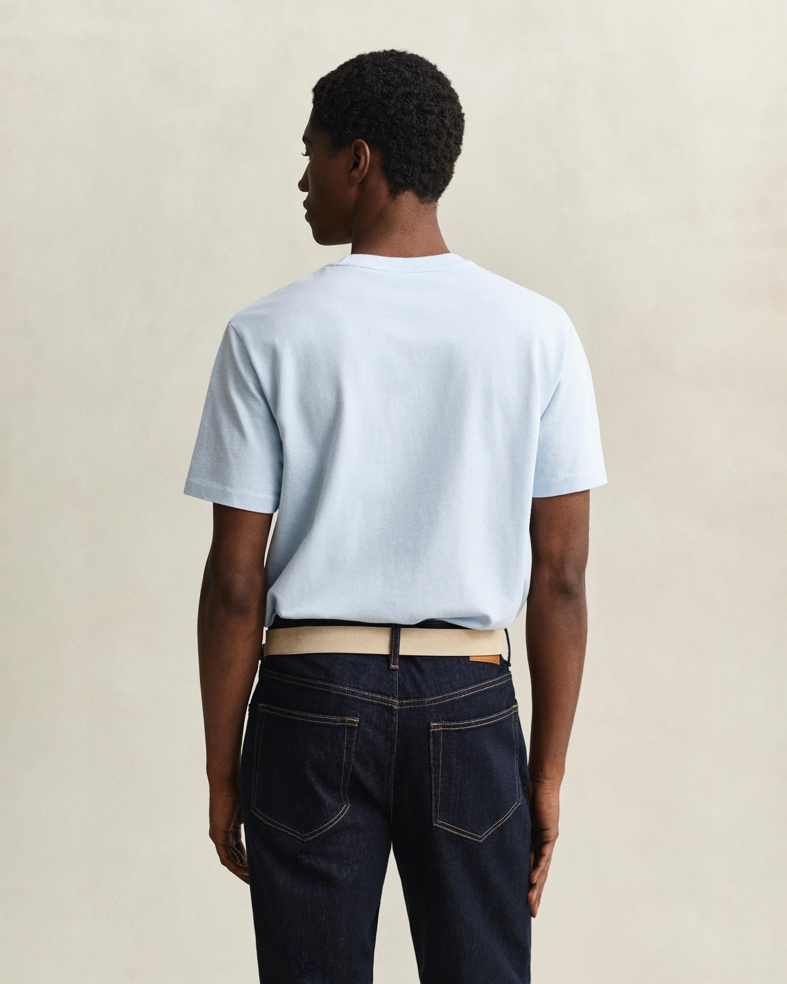 GANT Erkek Mavi %100 Pamuk T-Shirt