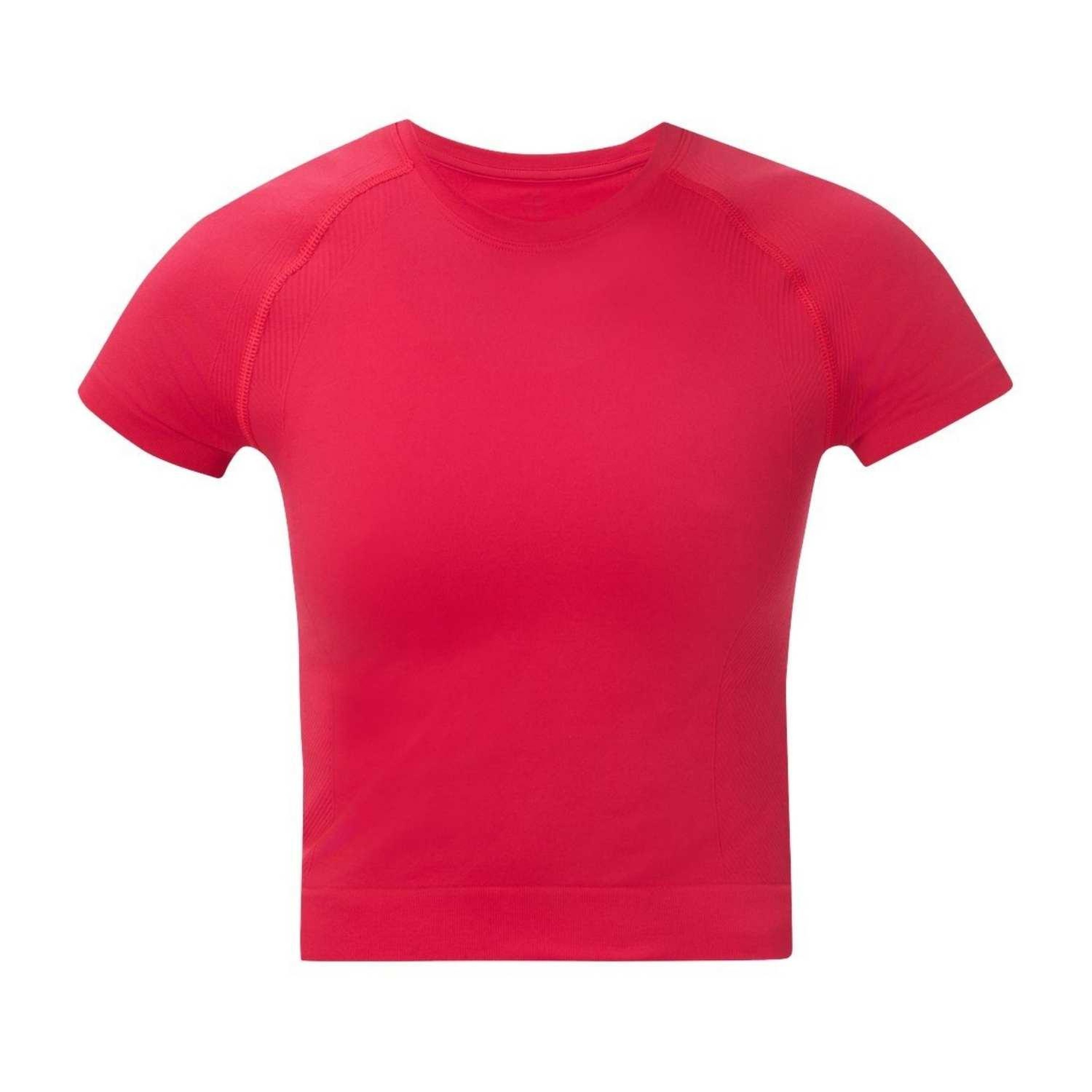 Sweaty Betty Athlete Crop Seamless Workout Kadın Kırmızı Tişört