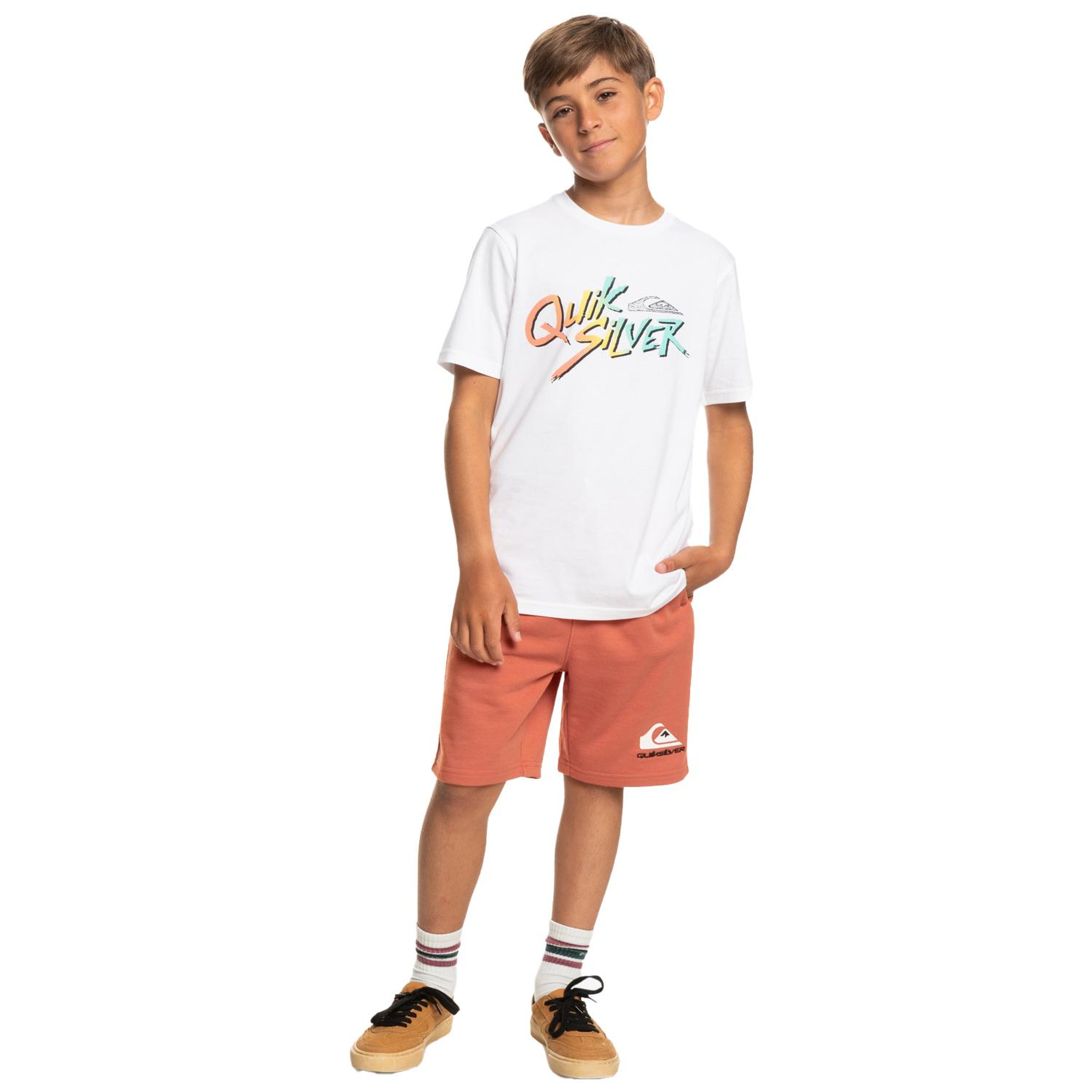 Quiksilver Signaturemove B Erkek Çocuk Beyaz Tişört