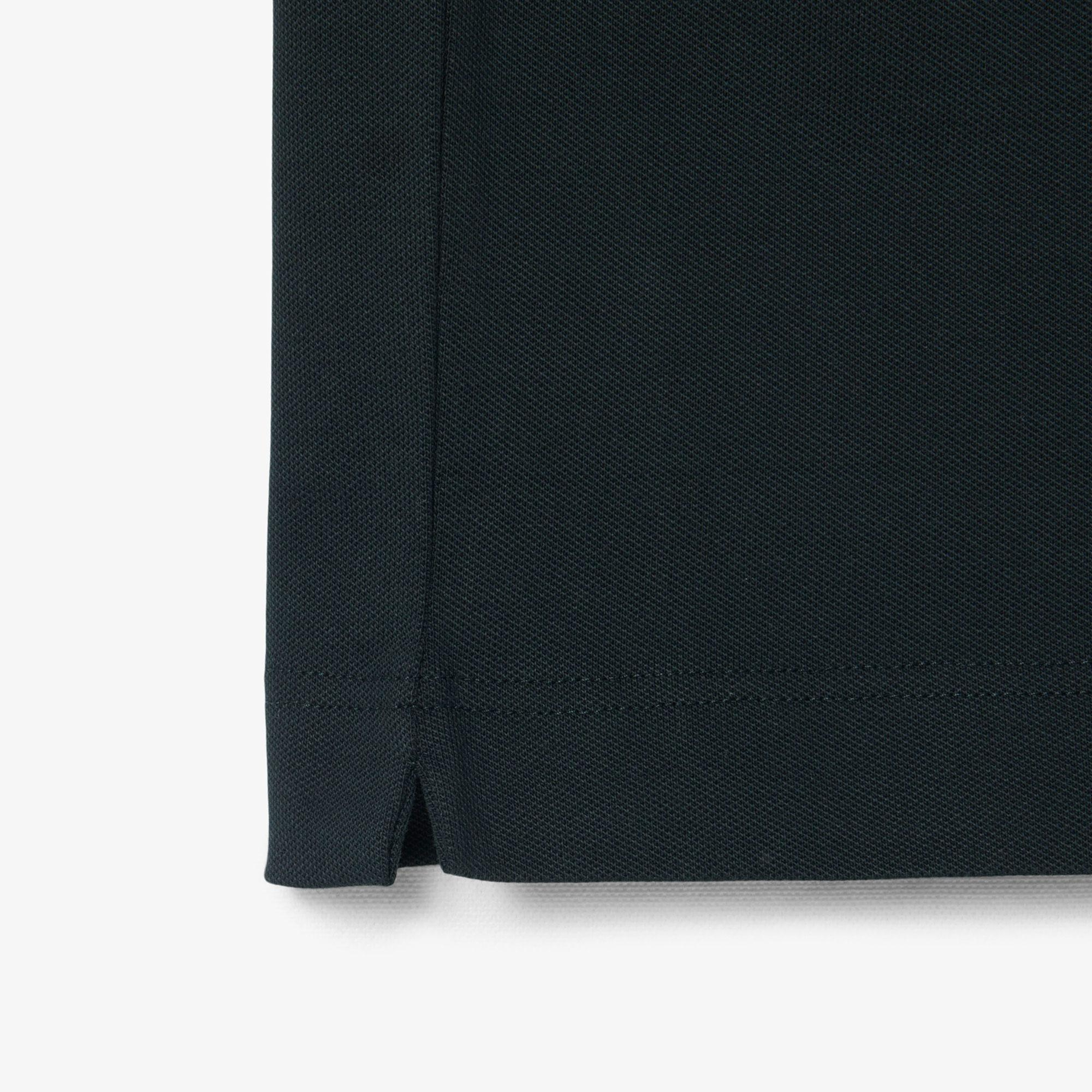 Erkek Regular Fit Uzun Kollu Koyu Yeşil Paris Polo