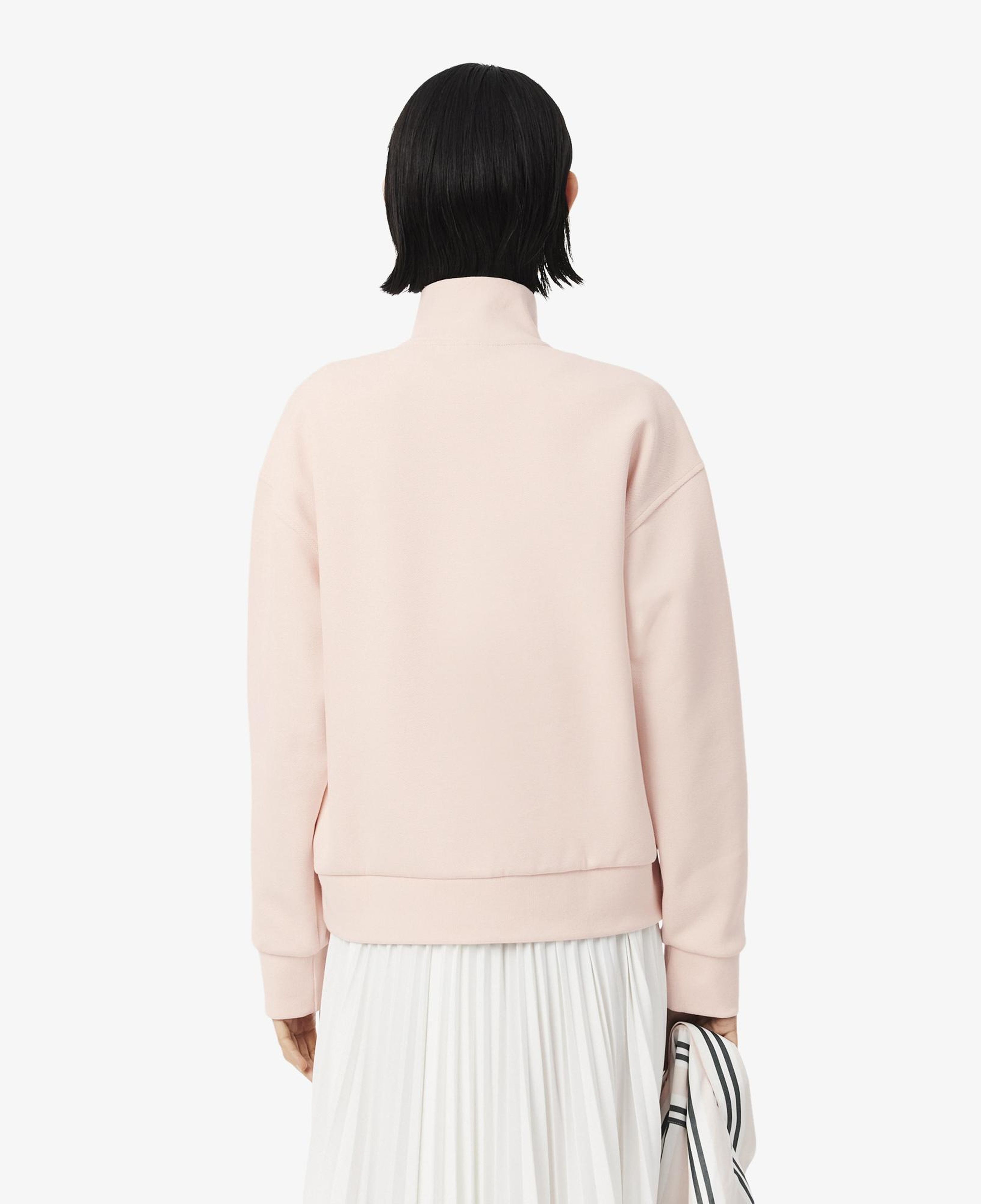 Kadın Relaxed Fit Yarım Fermuarlı Açık Pembe Sweatshirt