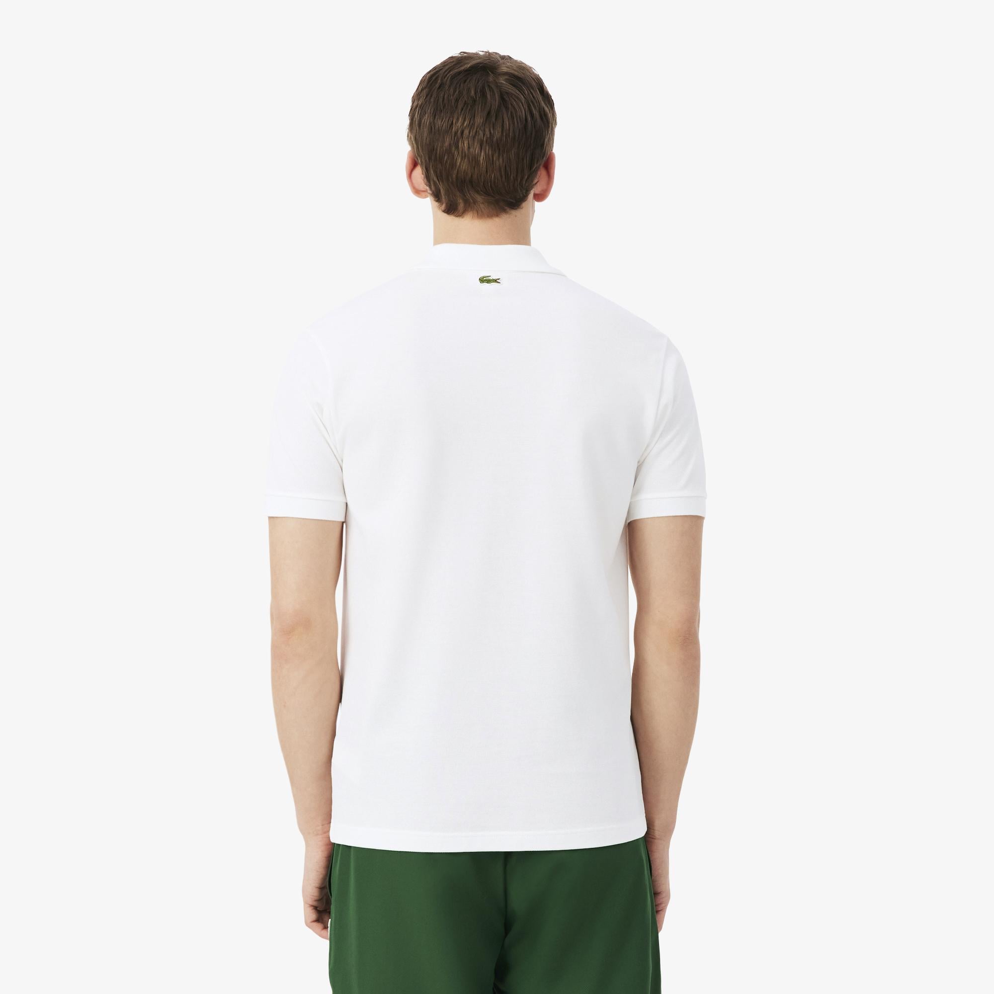 Lacoste x Novak Djokovic The GOAT Erkek Classic Fit Beyaz Polo
