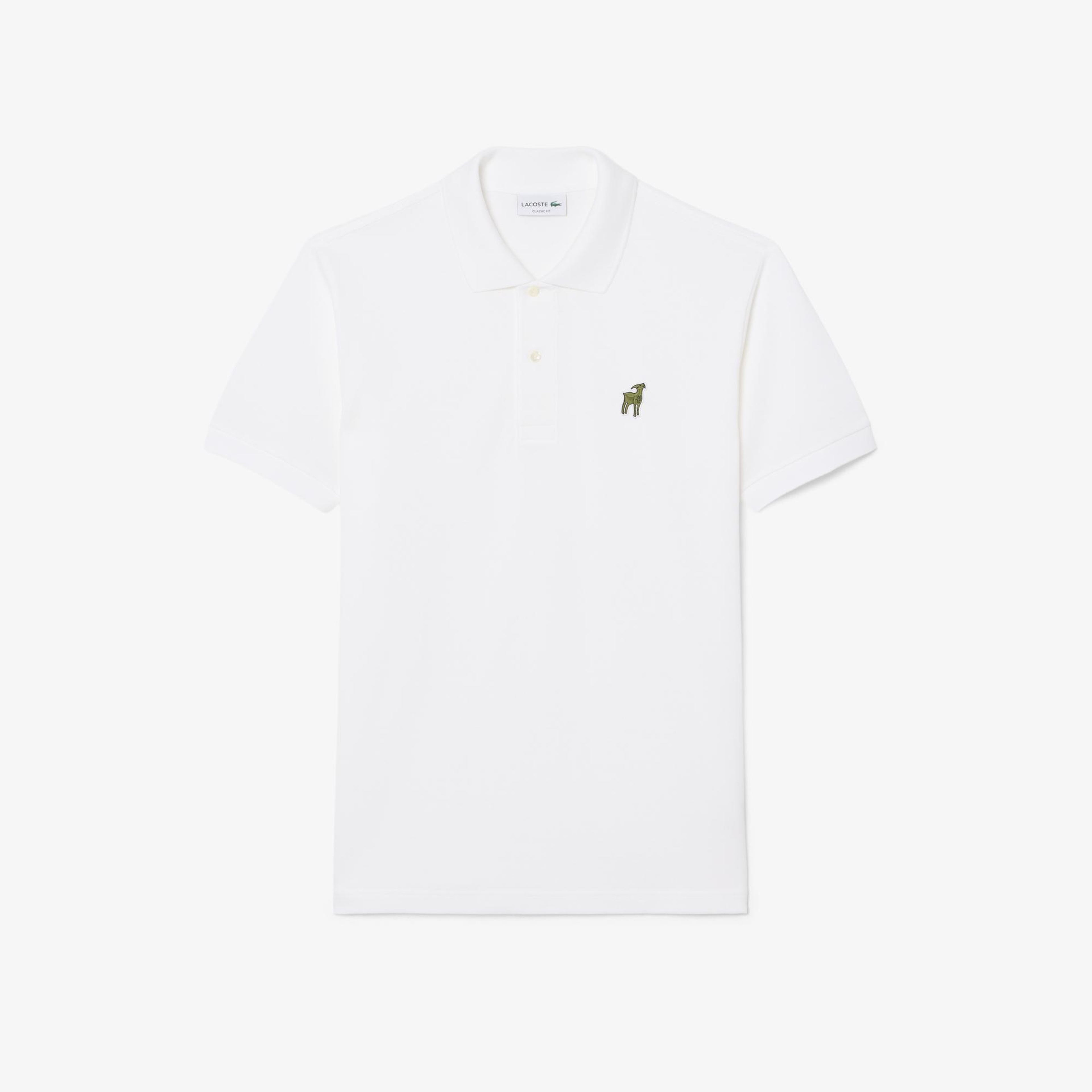 Lacoste x Novak Djokovic The GOAT Erkek Classic Fit Beyaz Polo