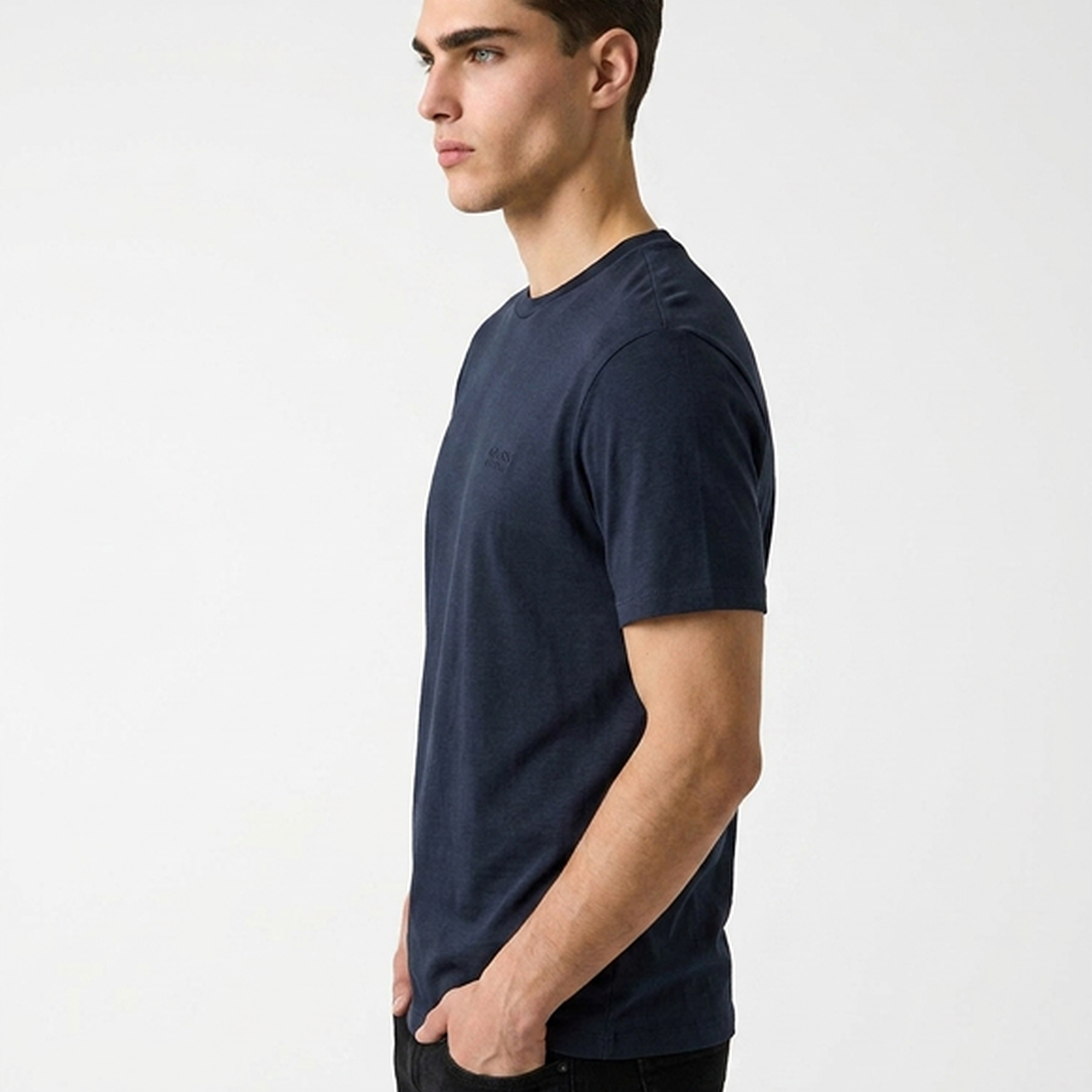 Luxe Erkek Ipek Karışımlı Regular Fit T-Shirt