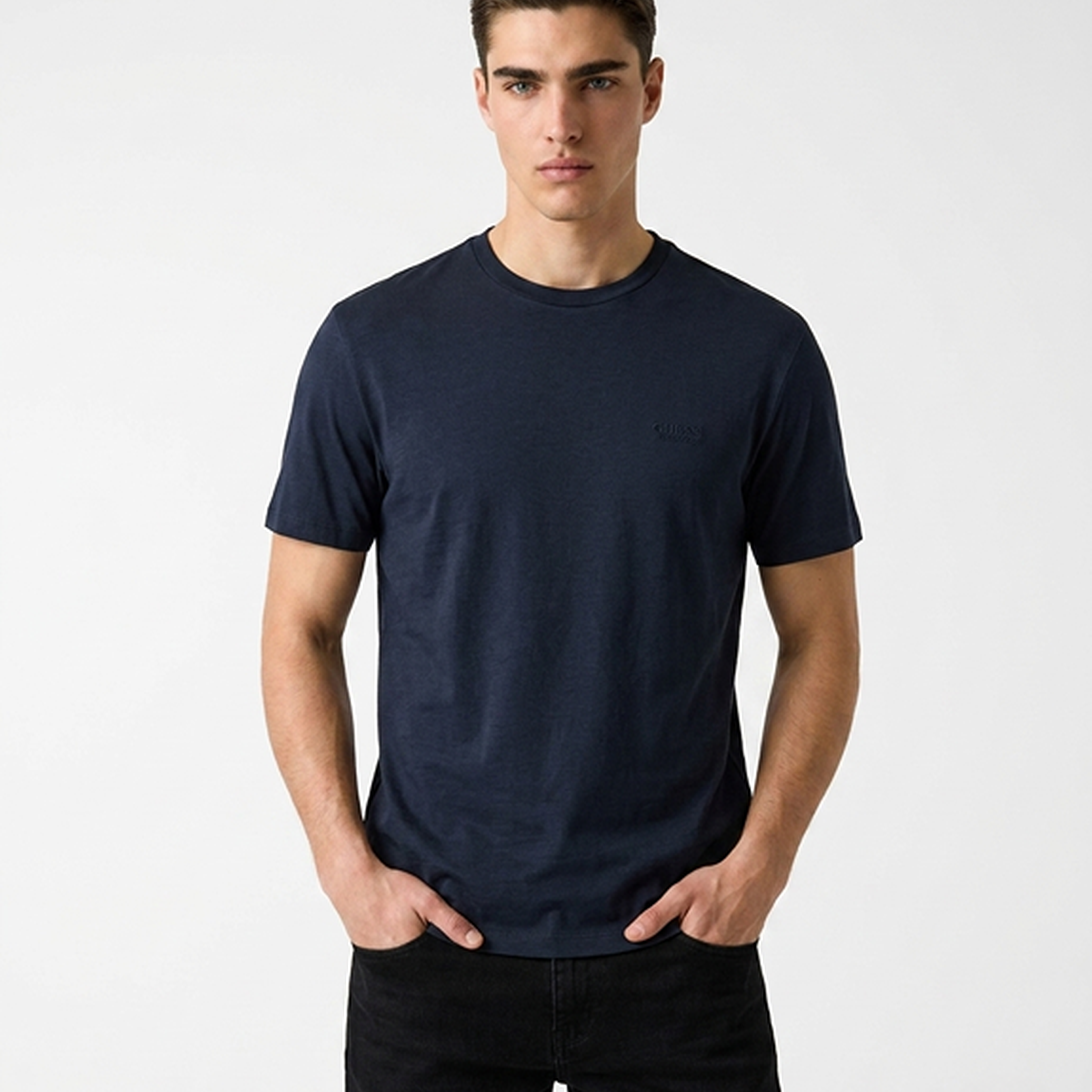 Luxe Erkek Ipek Karışımlı Regular Fit T-Shirt