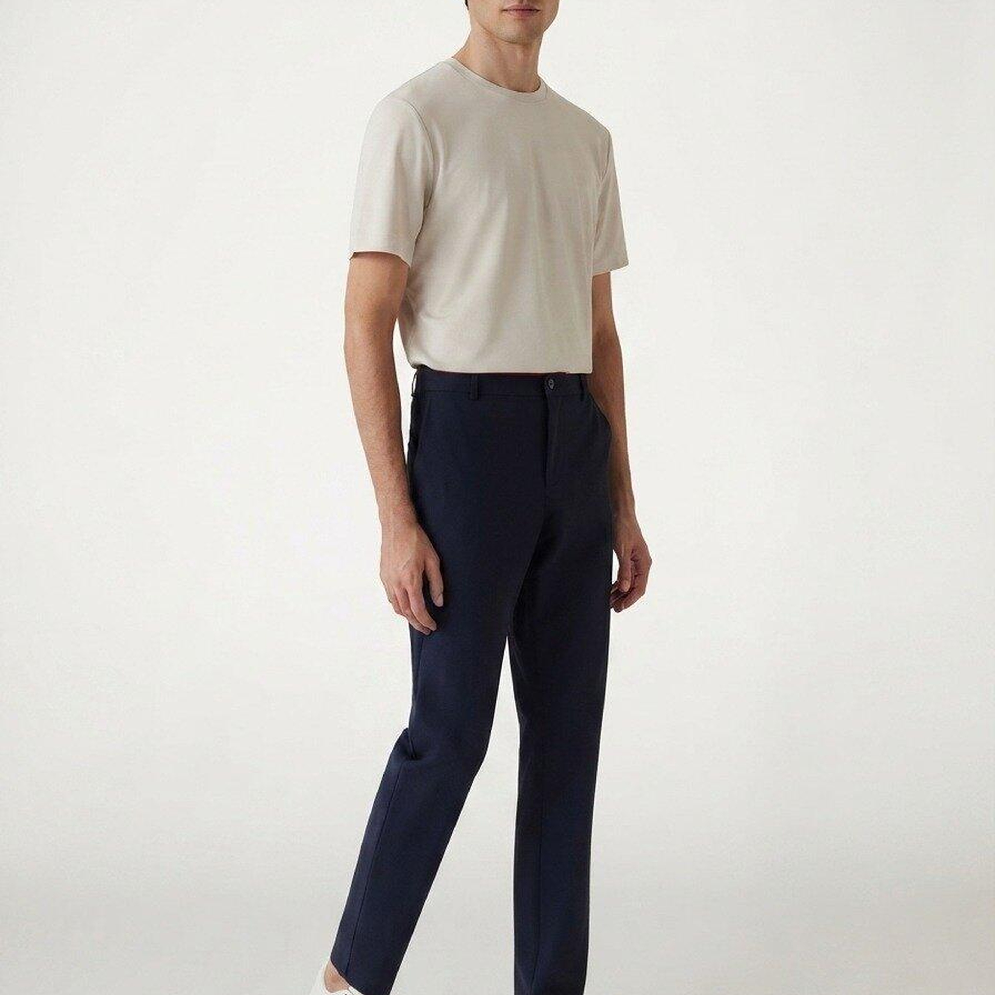 Myron Erkek Keten Karışımlı Slim Fit Pantolon