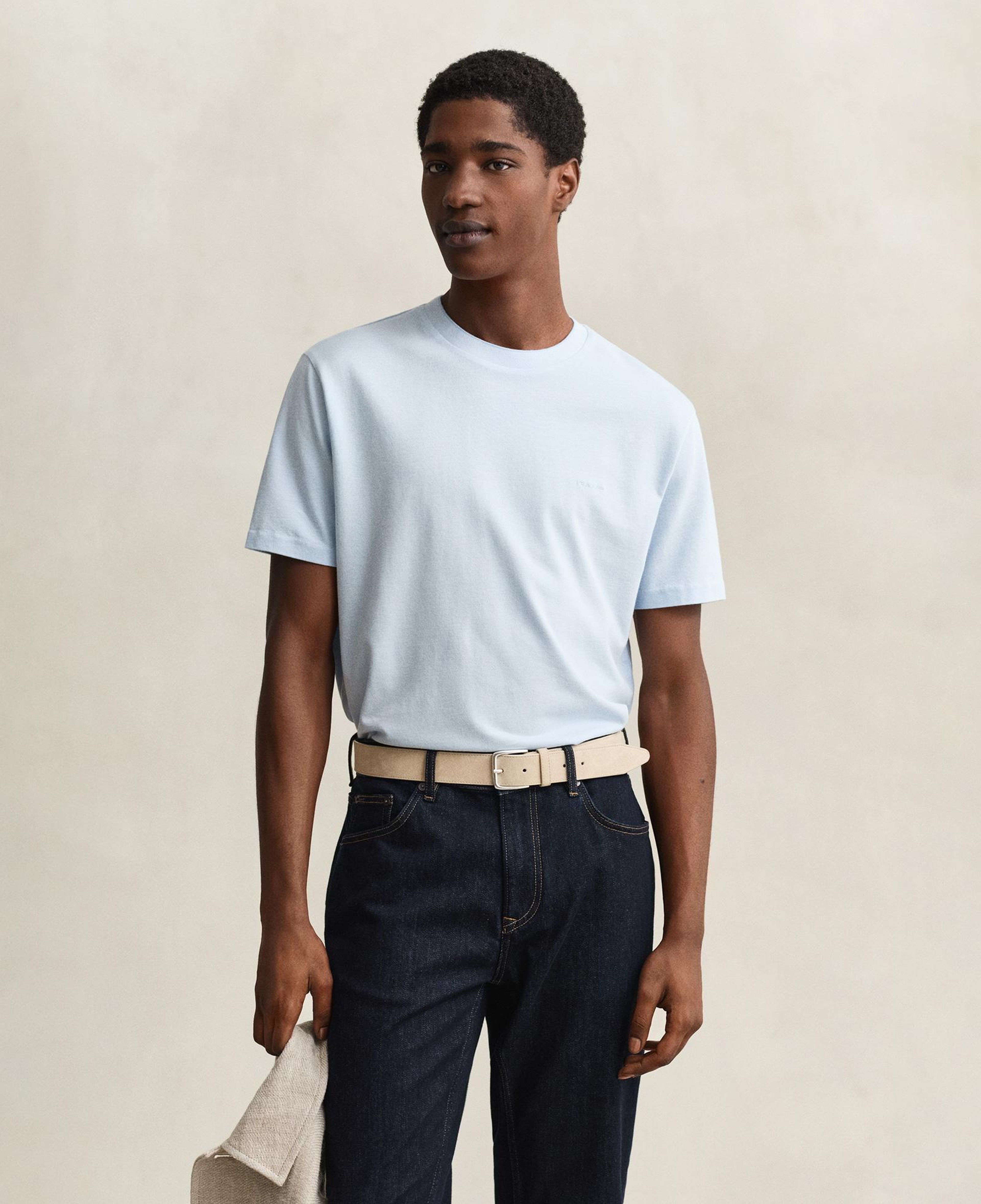 GANT Erkek Mavi %100 Pamuk T-Shirt