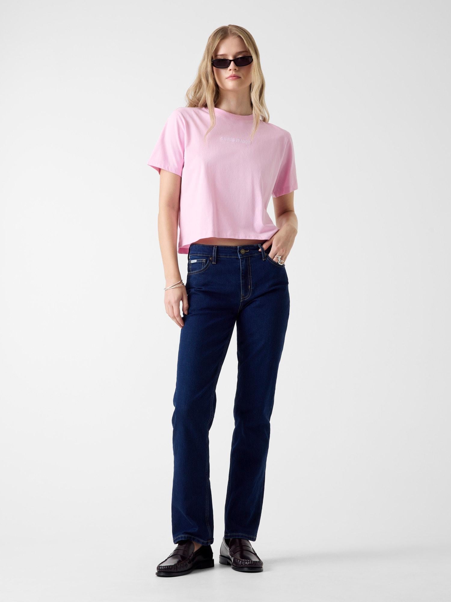 Guess Jeans Boxy Kadın Boxy Fit T-Shirt