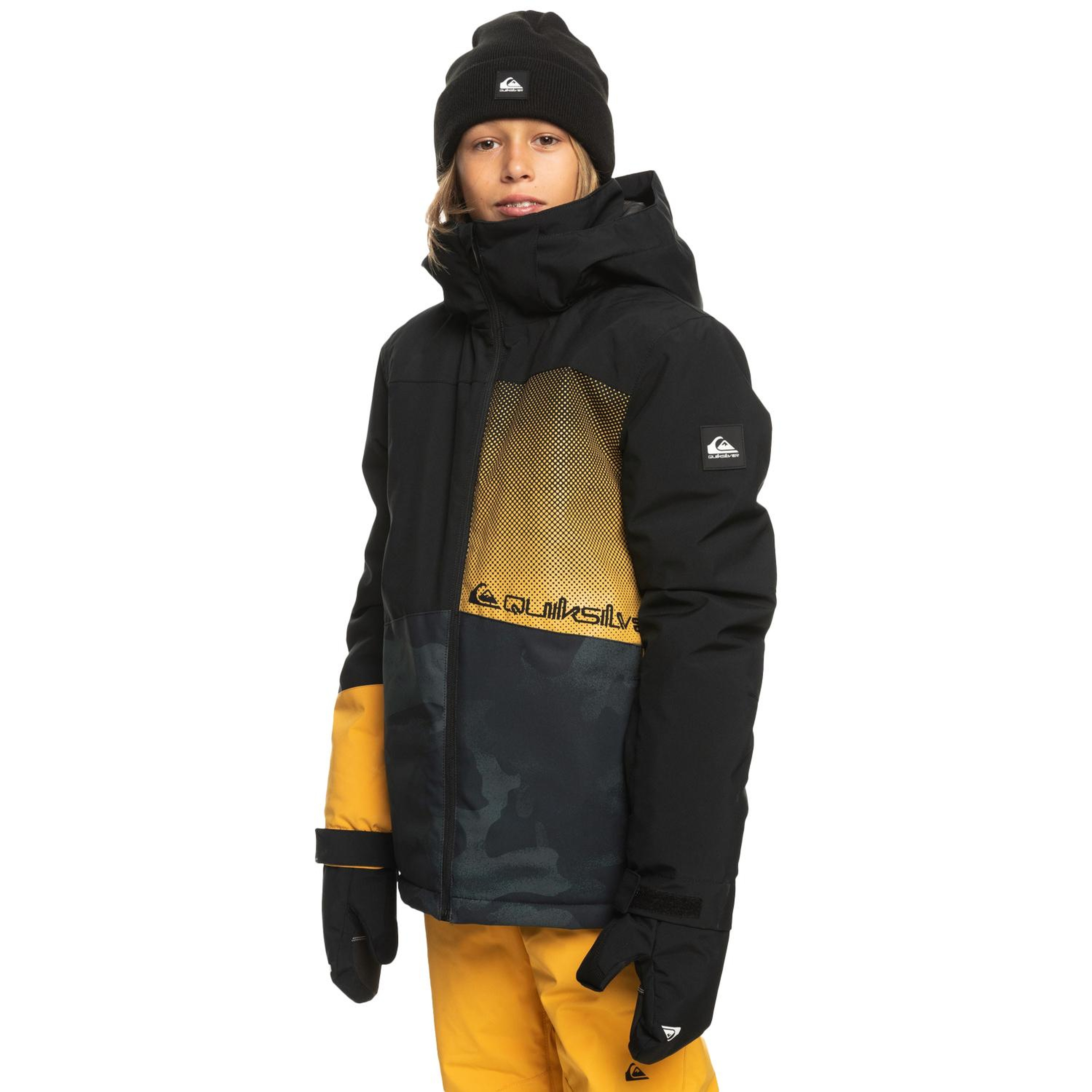 Quiksilver Silvertip Youth Erkek Çocuk Siyah Snowboard Ceketi